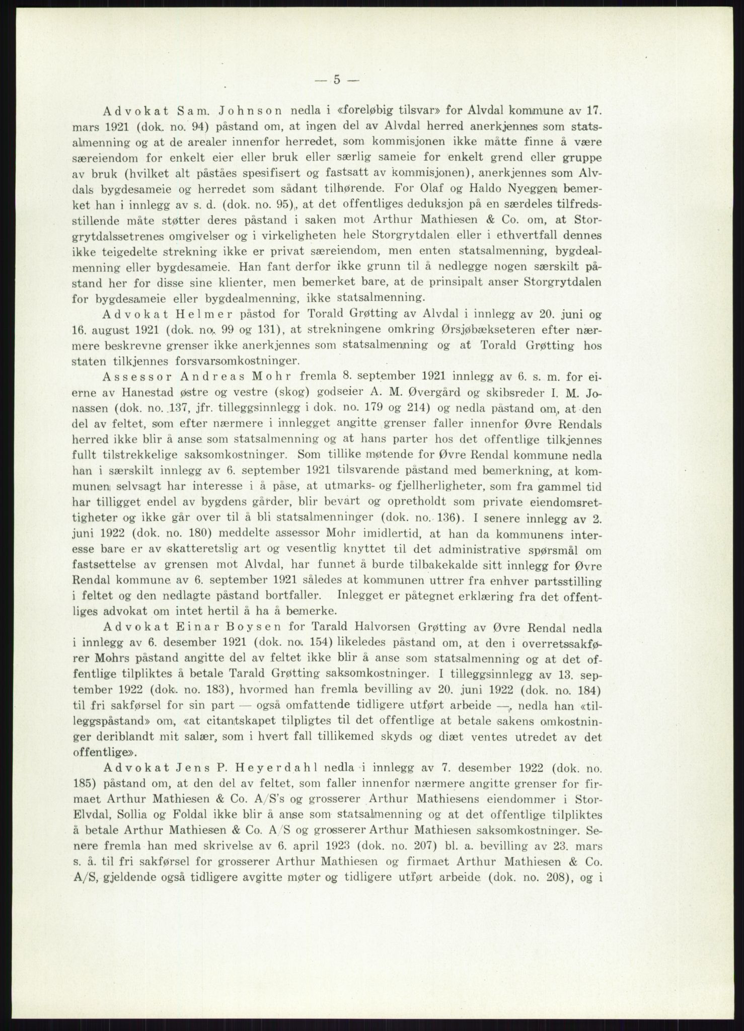 Høyfjellskommisjonen, AV/RA-S-1546/X/Xa/L0001: Nr. 1-33, 1909-1953, p. 3660