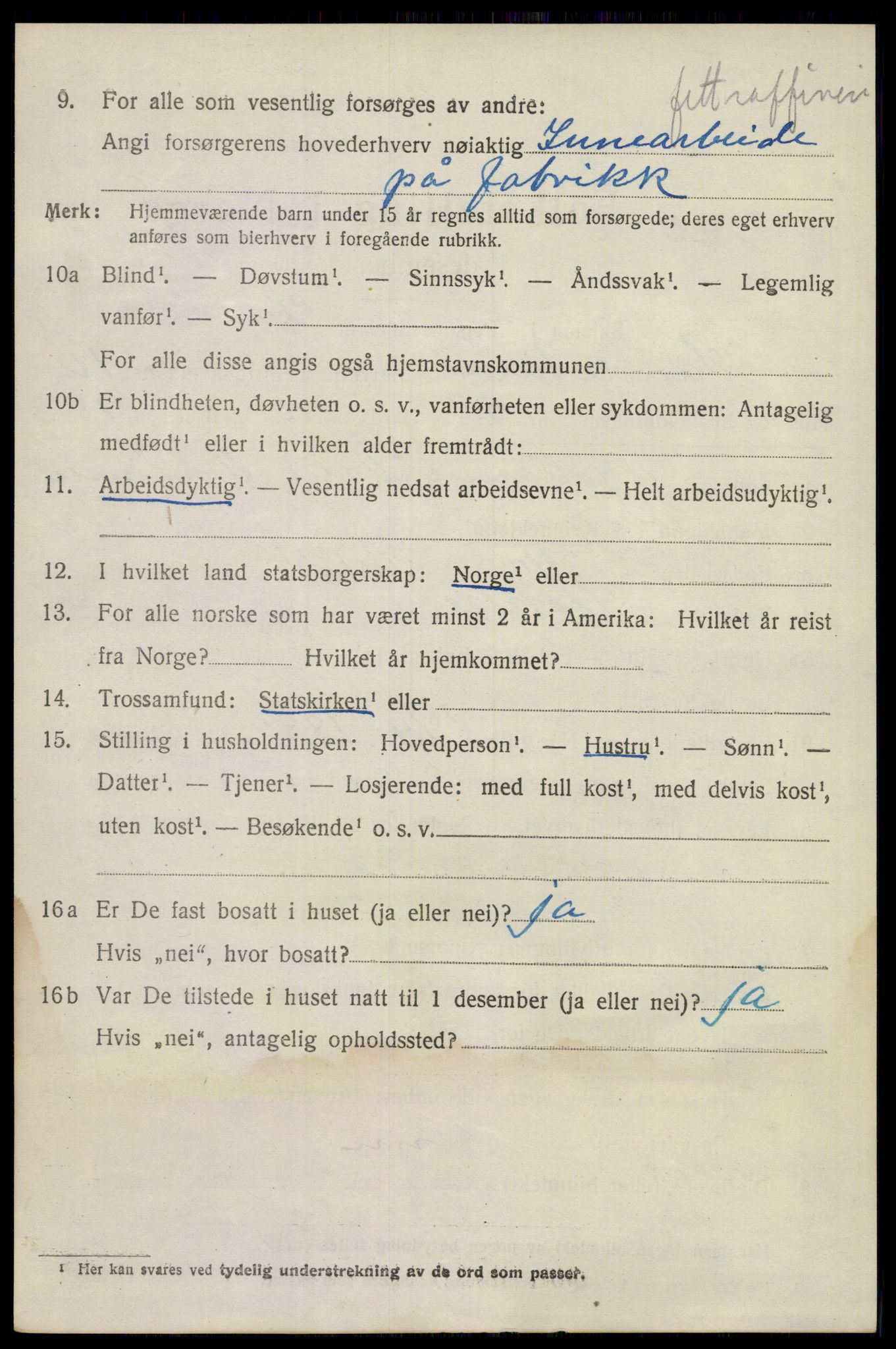 SAKO, 1920 census for Sandeherred, 1920, p. 15269
