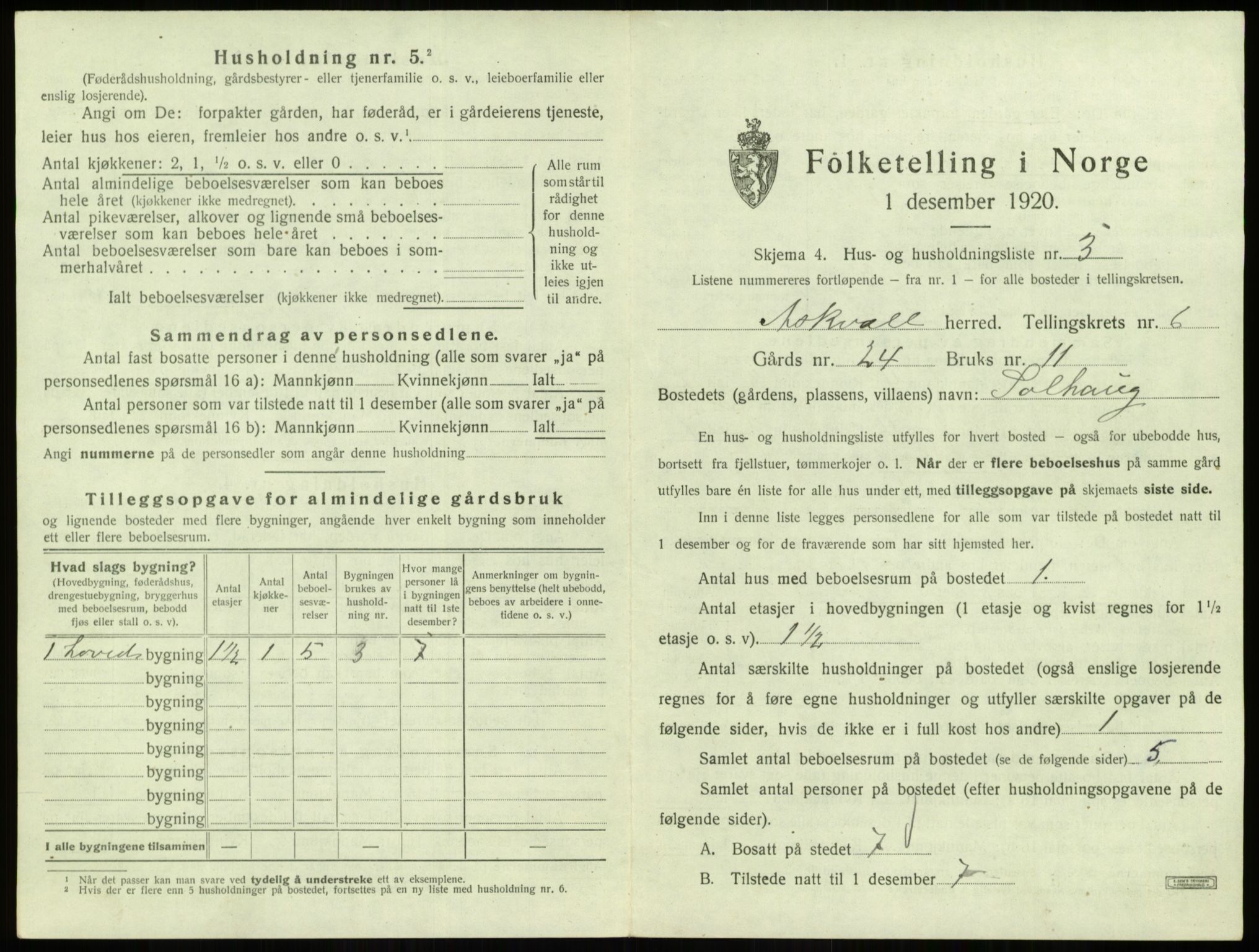 SAB, 1920 census for Askvoll, 1920, p. 328