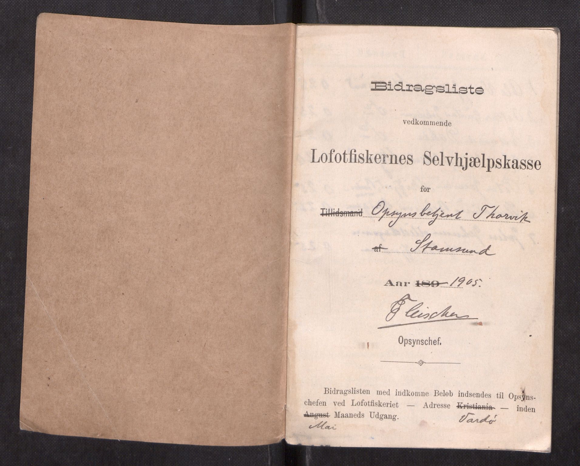 Oppsynssjefen ved Lofotfisket, SAT/A-6224/D/L0173: Lofotfiskernes Selvhjelpskasse, 1885-1912, p. 182