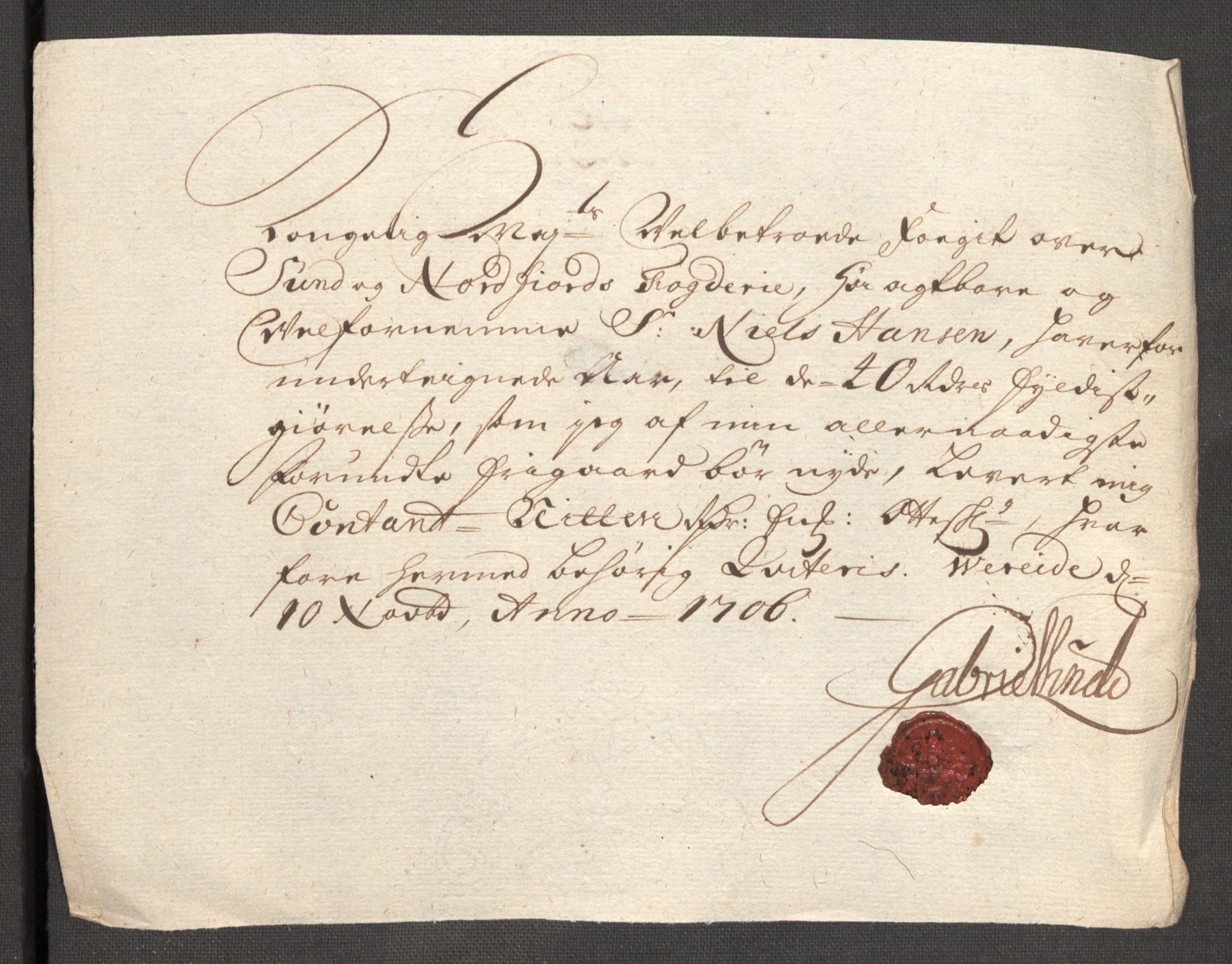 Rentekammeret inntil 1814, Reviderte regnskaper, Fogderegnskap, RA/EA-4092/R53/L3430: Fogderegnskap Sunn- og Nordfjord, 1706-1707, p. 170