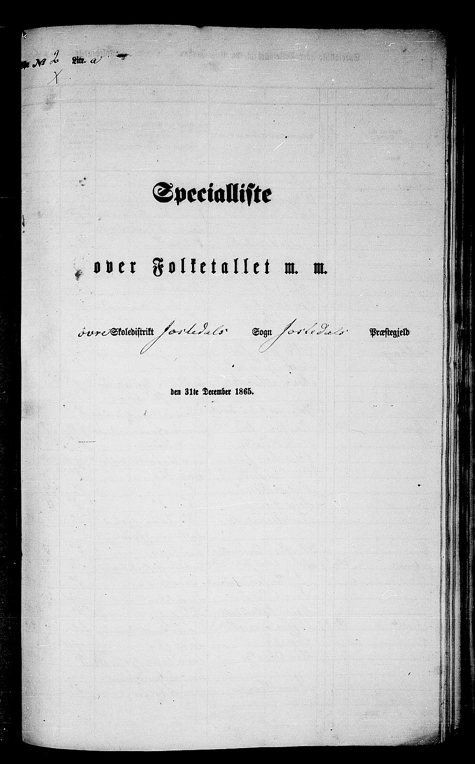 RA, 1865 census for Jostedal, 1865, p. 37