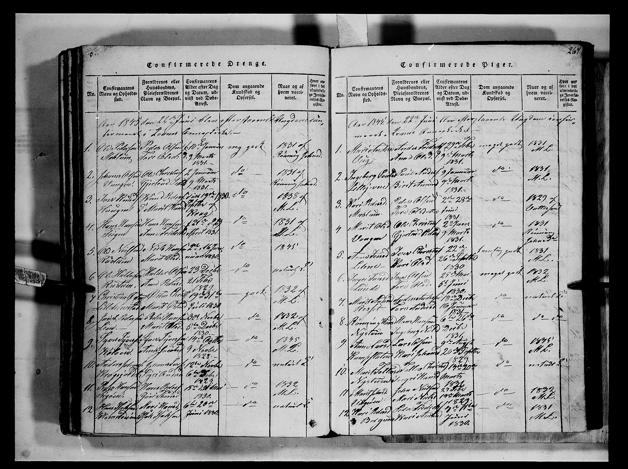 Fron prestekontor, SAH/PREST-078/H/Ha/Hab/L0002: Parish register (copy) no. 2, 1816-1850, p. 267