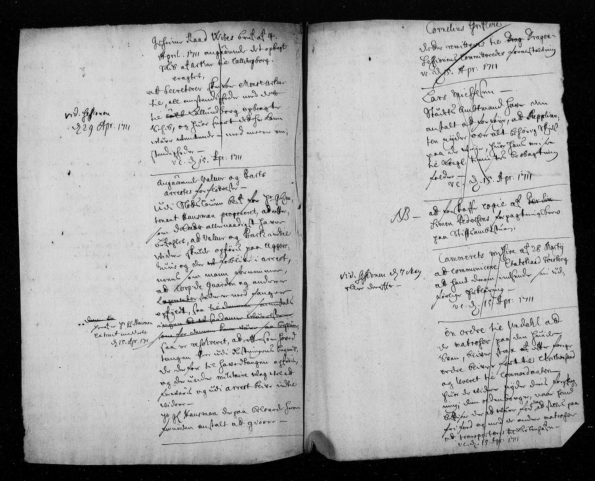 Stattholderembetet 1572-1771, AV/RA-EA-2870/Aa/L0003: Konsept til voteringsprotokoll, 1711, p. 67