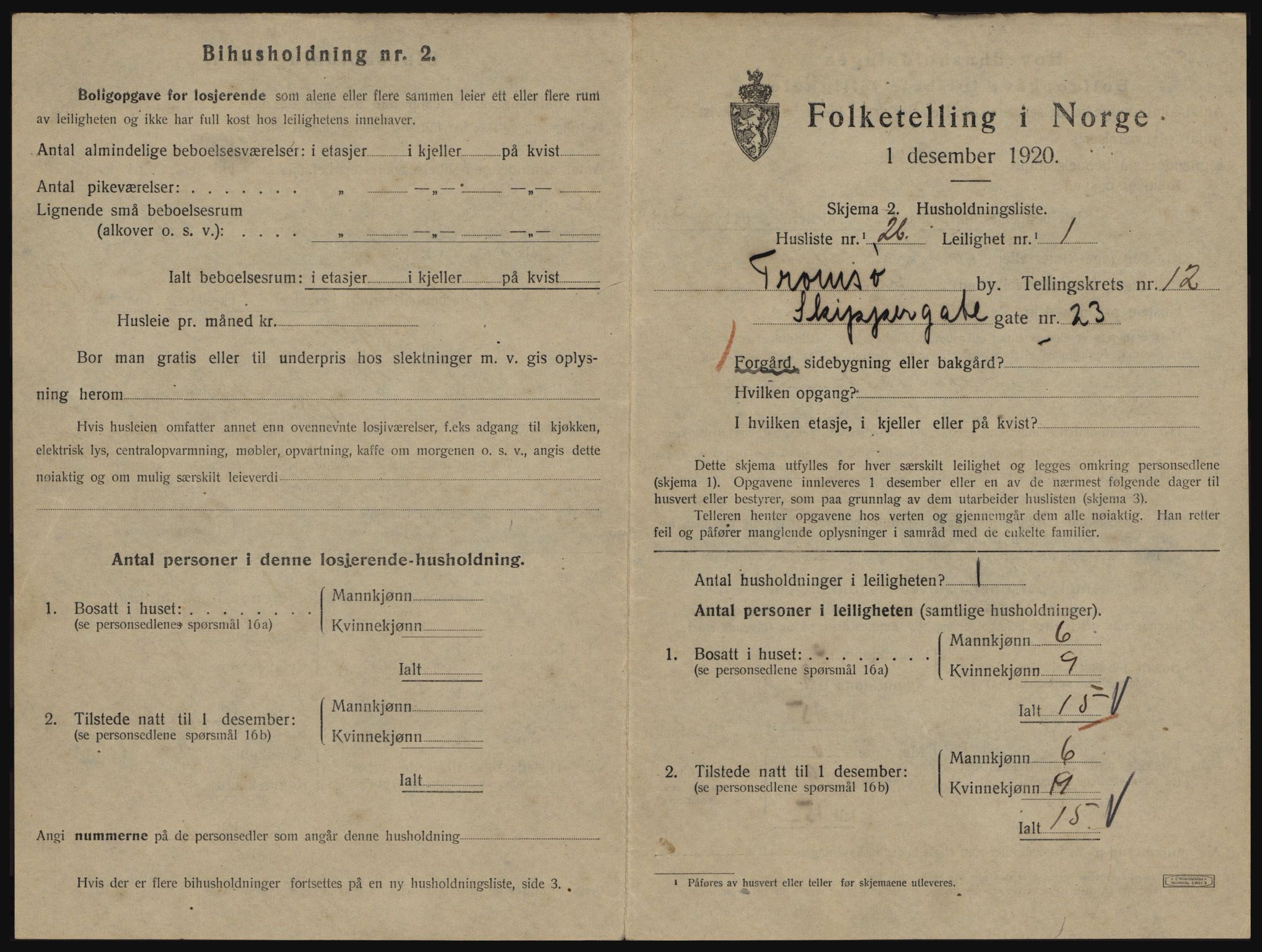 SATØ, 1920 census for Tromsø, 1920, p. 5997