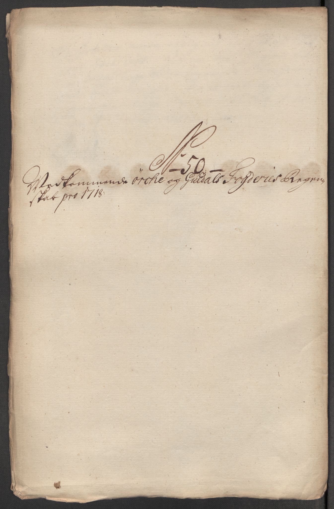 Rentekammeret inntil 1814, Reviderte regnskaper, Fogderegnskap, AV/RA-EA-4092/R60/L3972: Fogderegnskap Orkdal og Gauldal, 1718, p. 56