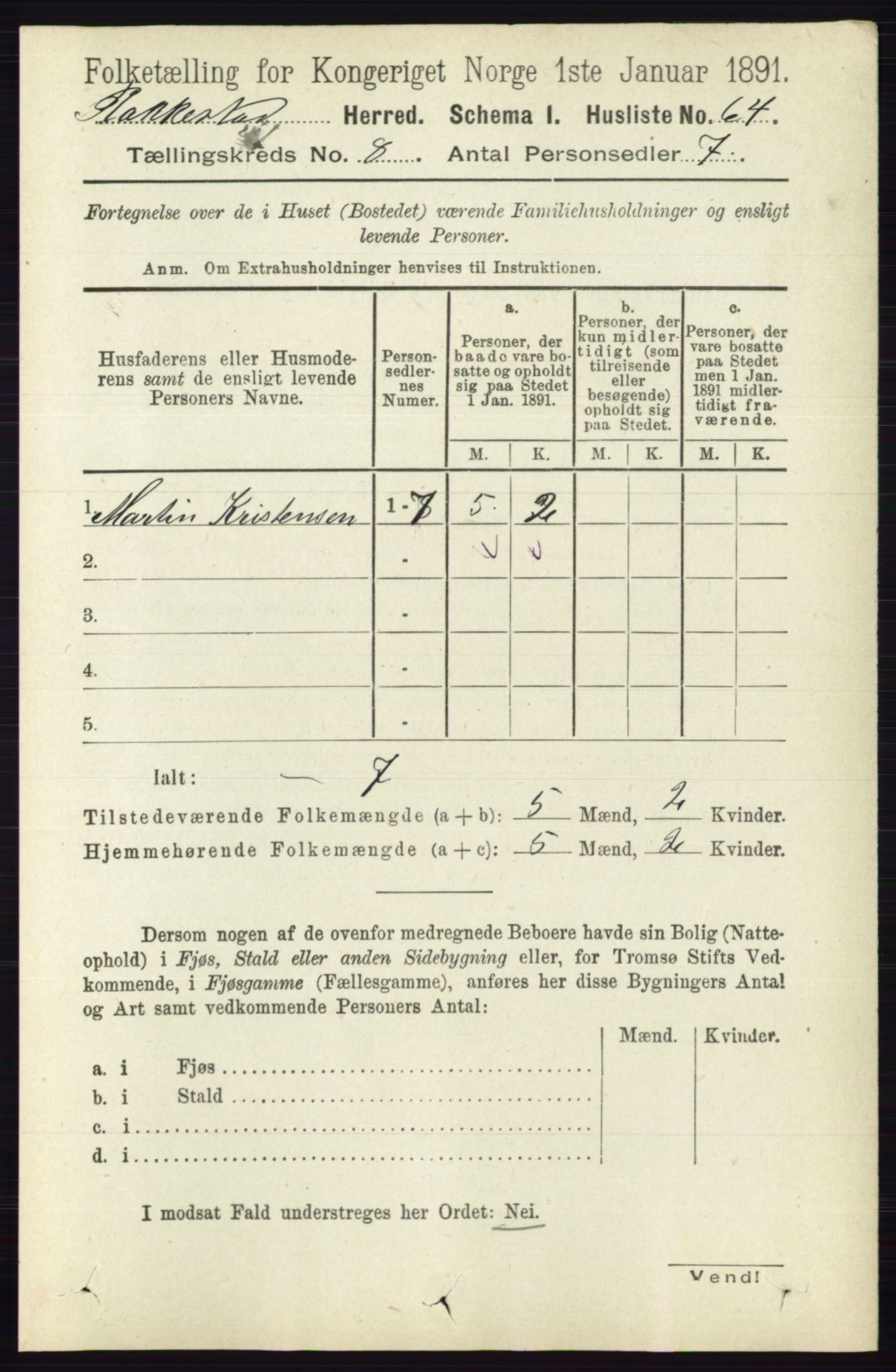 RA, 1891 census for 0128 Rakkestad, 1891, p. 3619