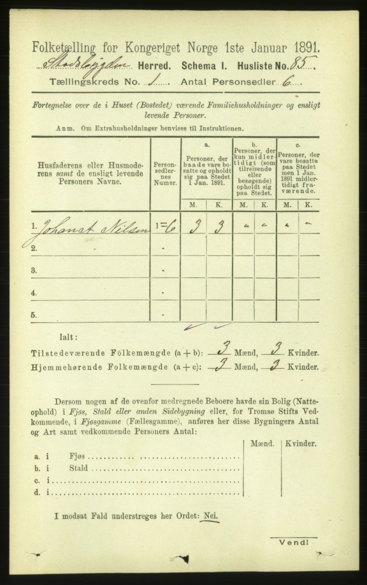 RA, 1891 census for 1625 Stadsbygd, 1891, p. 100