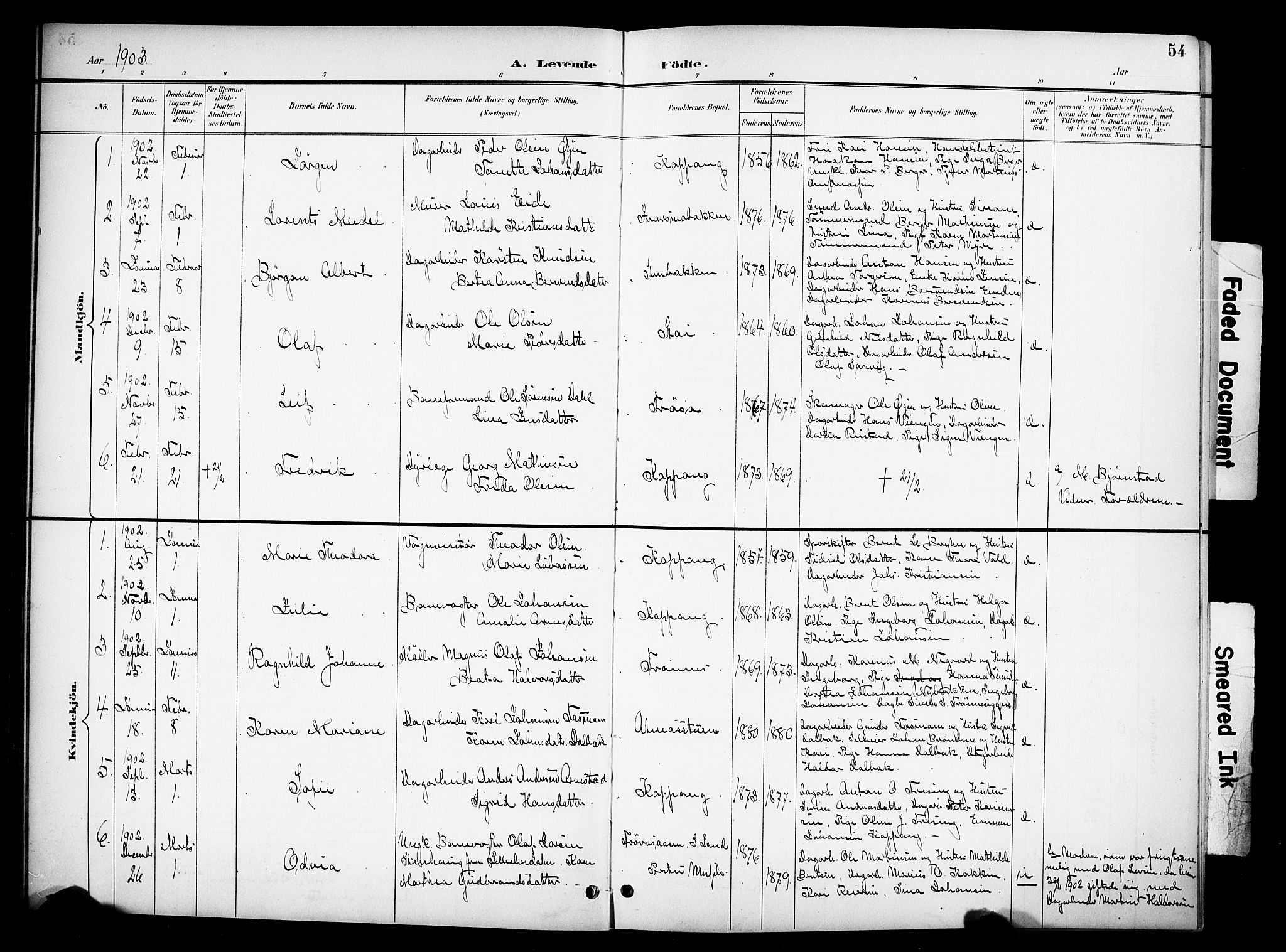 Stor-Elvdal prestekontor, SAH/PREST-052/H/Ha/Hab/L0003: Parish register (copy) no. 3, 1895-1917, p. 54