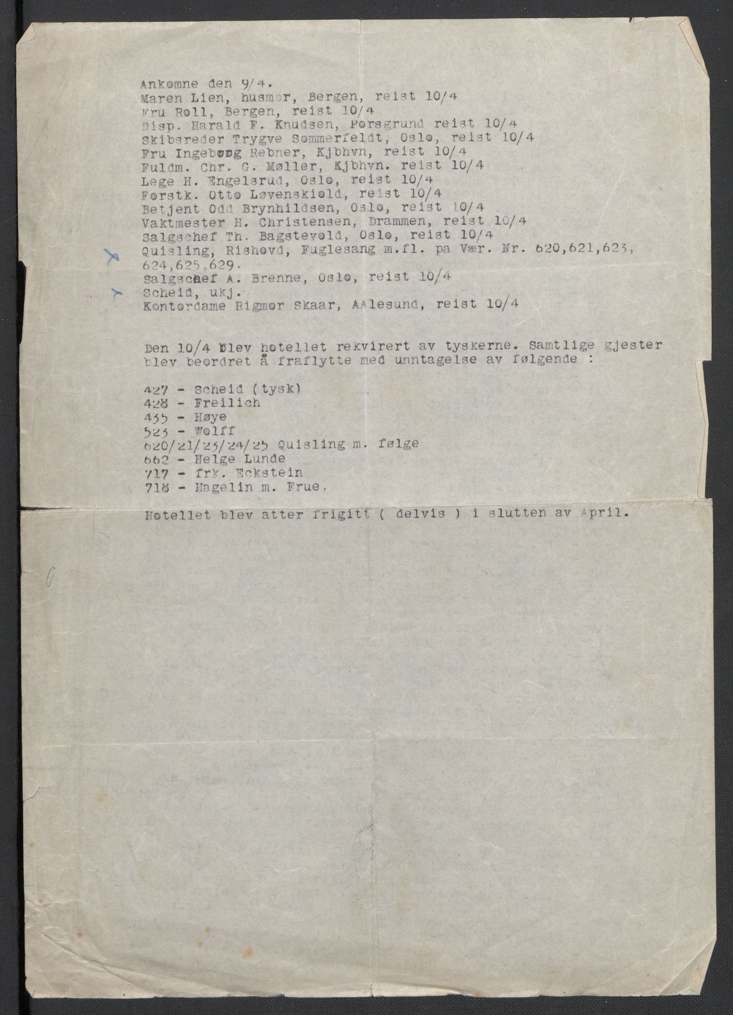 Landssvikarkivet, Oslo politikammer, AV/RA-S-3138-01/D/Da/L0003: Dnr. 29, 1945, p. 1051