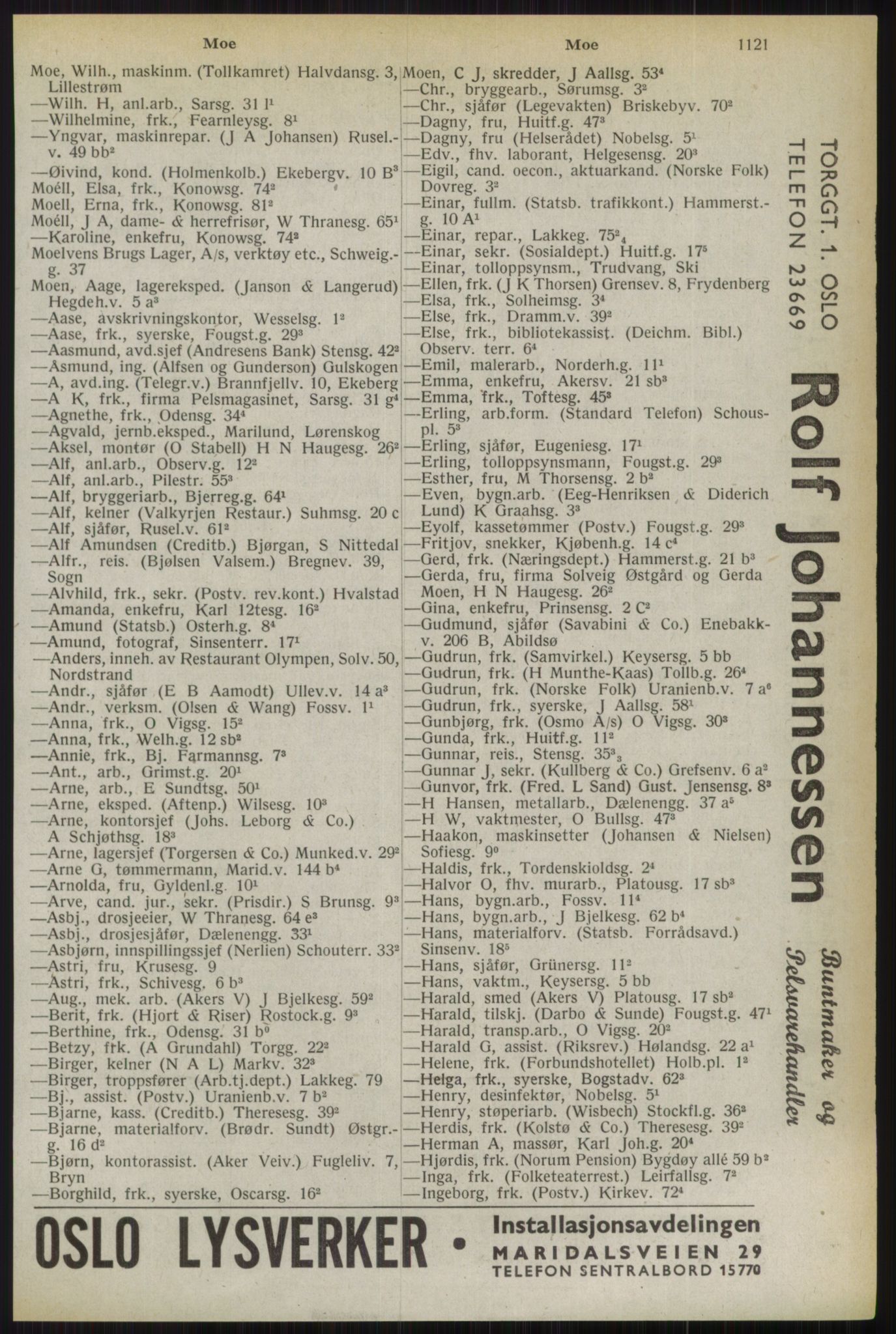 Kristiania/Oslo adressebok, PUBL/-, 1944, p. 1121