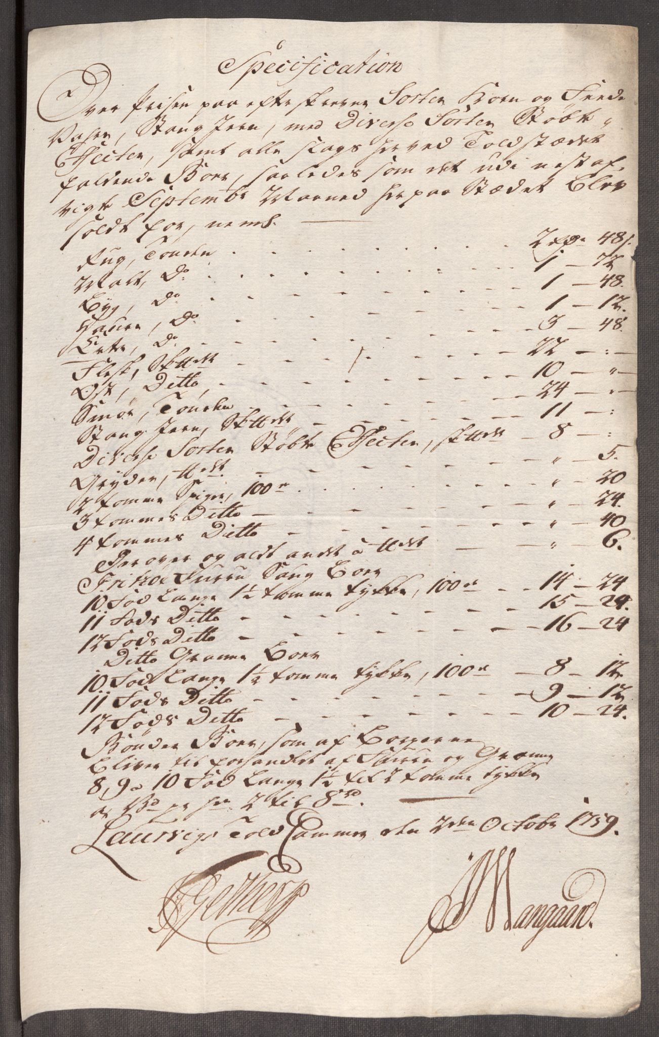 Rentekammeret inntil 1814, Realistisk ordnet avdeling, AV/RA-EA-4070/Oe/L0006: [Ø1]: Priskuranter, 1758-1760, p. 527