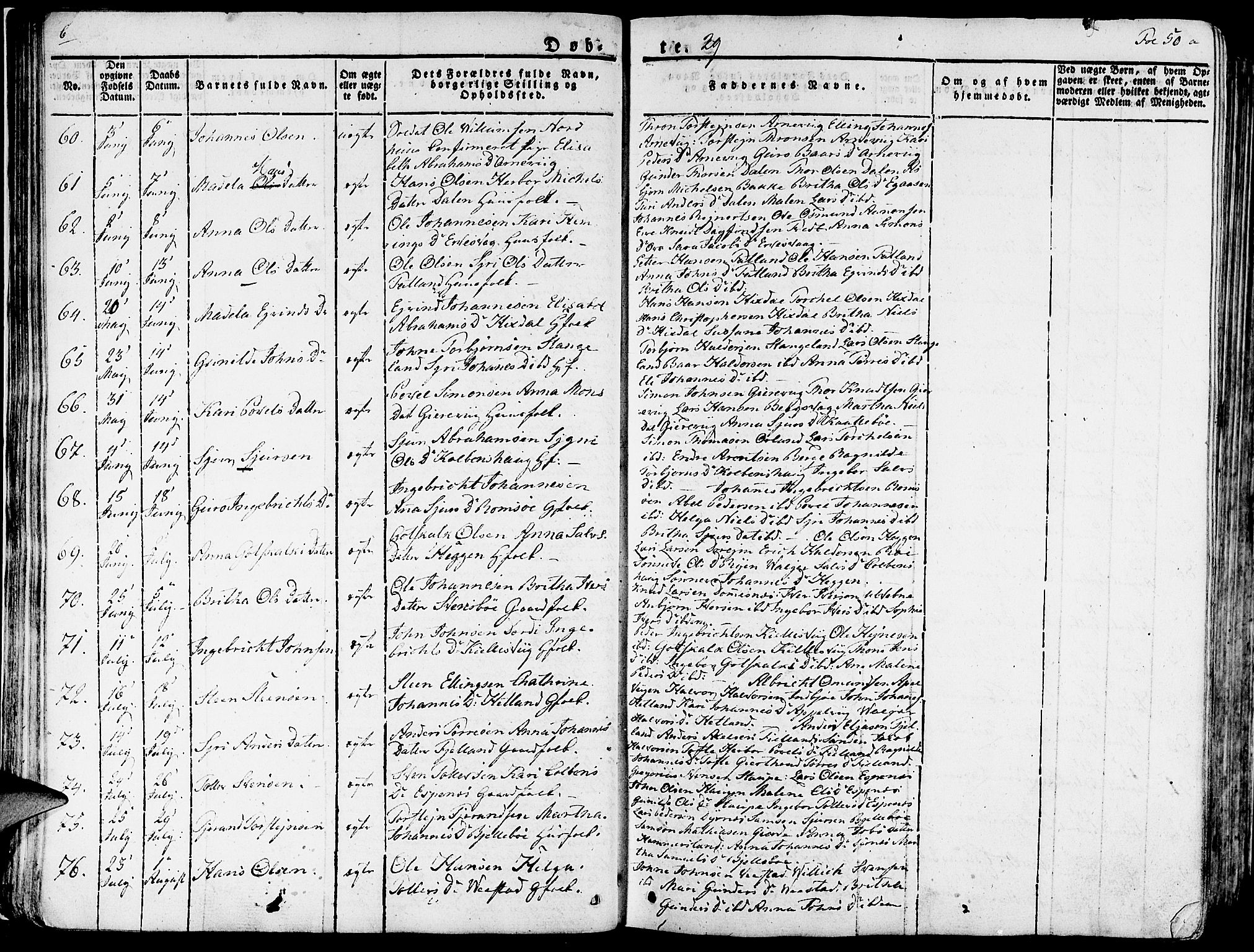 Fjelberg sokneprestembete, SAB/A-75201/H/Haa: Parish register (official) no. A 5, 1822-1834, p. 50