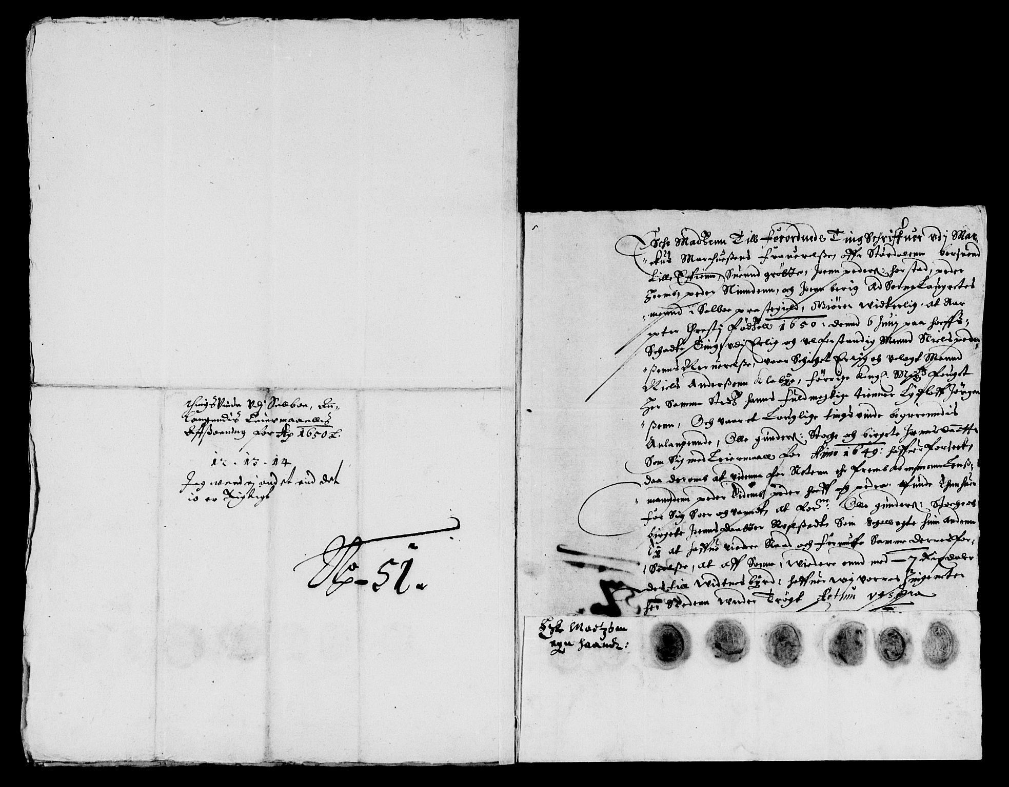 Rentekammeret inntil 1814, Reviderte regnskaper, Lensregnskaper, AV/RA-EA-5023/R/Rb/Rbw/L0095: Trondheim len, 1649-1650