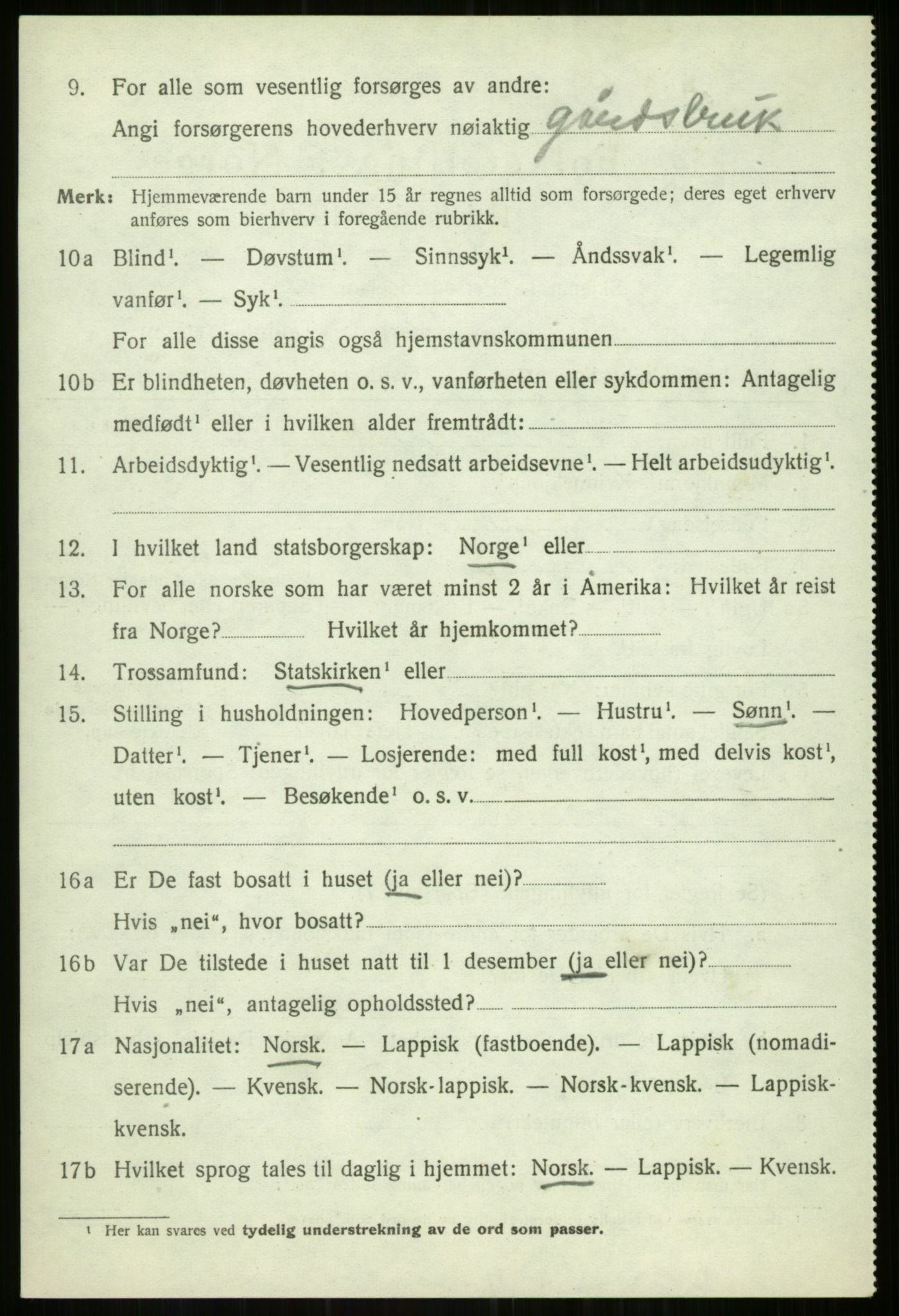 SATØ, 1920 census for Balsfjord, 1920, p. 4187