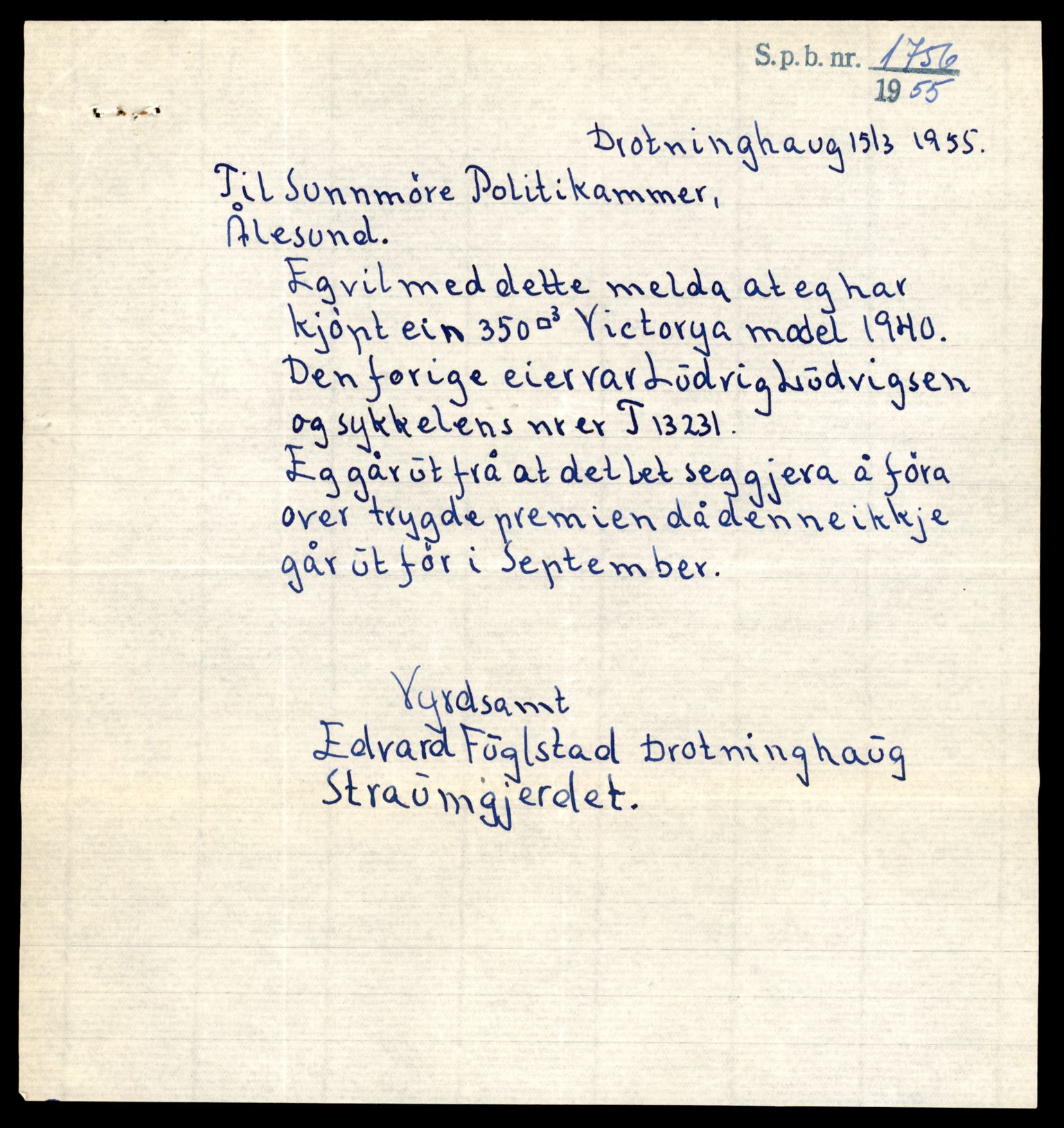 Møre og Romsdal vegkontor - Ålesund trafikkstasjon, AV/SAT-A-4099/F/Fe/L0038: Registreringskort for kjøretøy T 13180 - T 13360, 1927-1998, p. 889