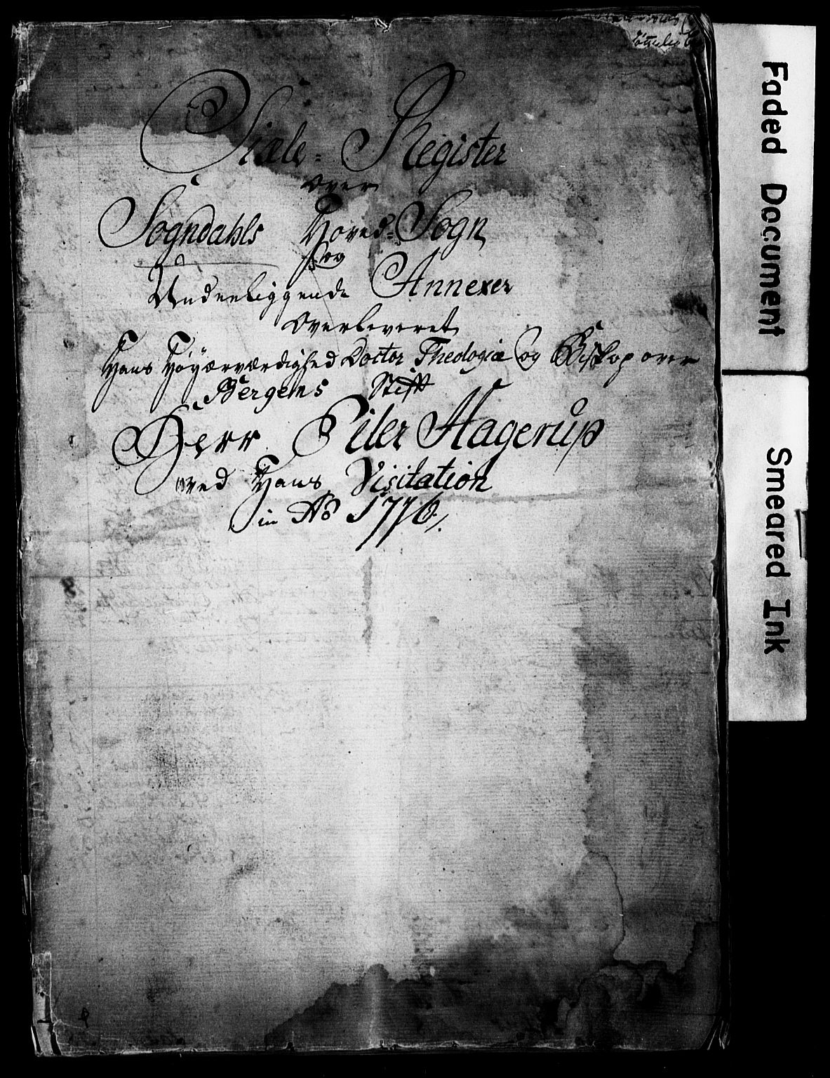 Bjørgvin biskop, SAB/A-5601/Hd/L0001: Manntalslister frå Nordre Bergenhus amt, 1776