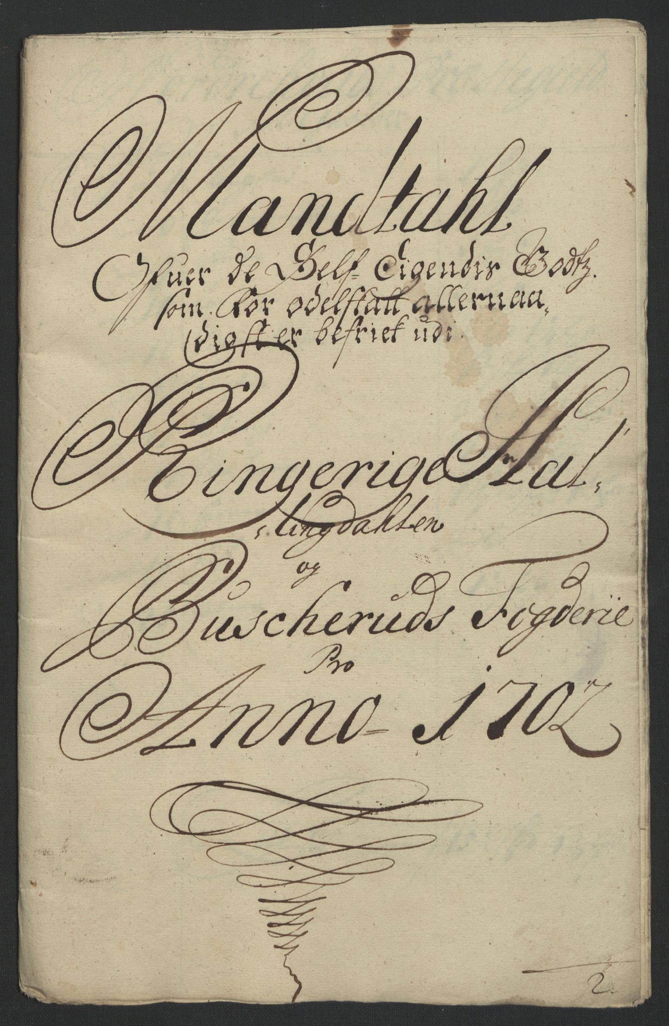 Rentekammeret inntil 1814, Reviderte regnskaper, Fogderegnskap, RA/EA-4092/R22/L1459: Fogderegnskap Ringerike, Hallingdal og Buskerud, 1702, p. 234