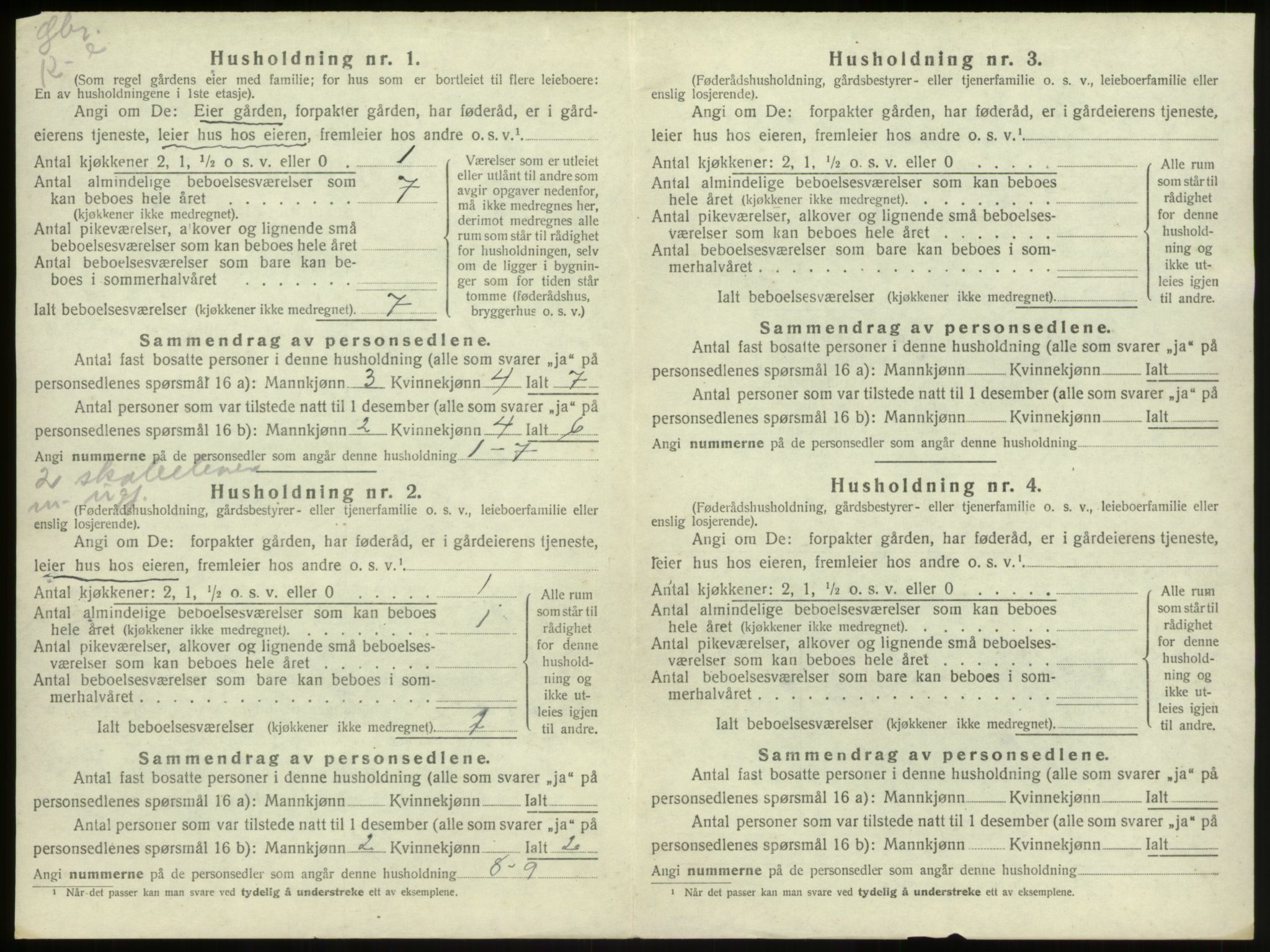 SAB, 1920 census for Stryn, 1920, p. 844