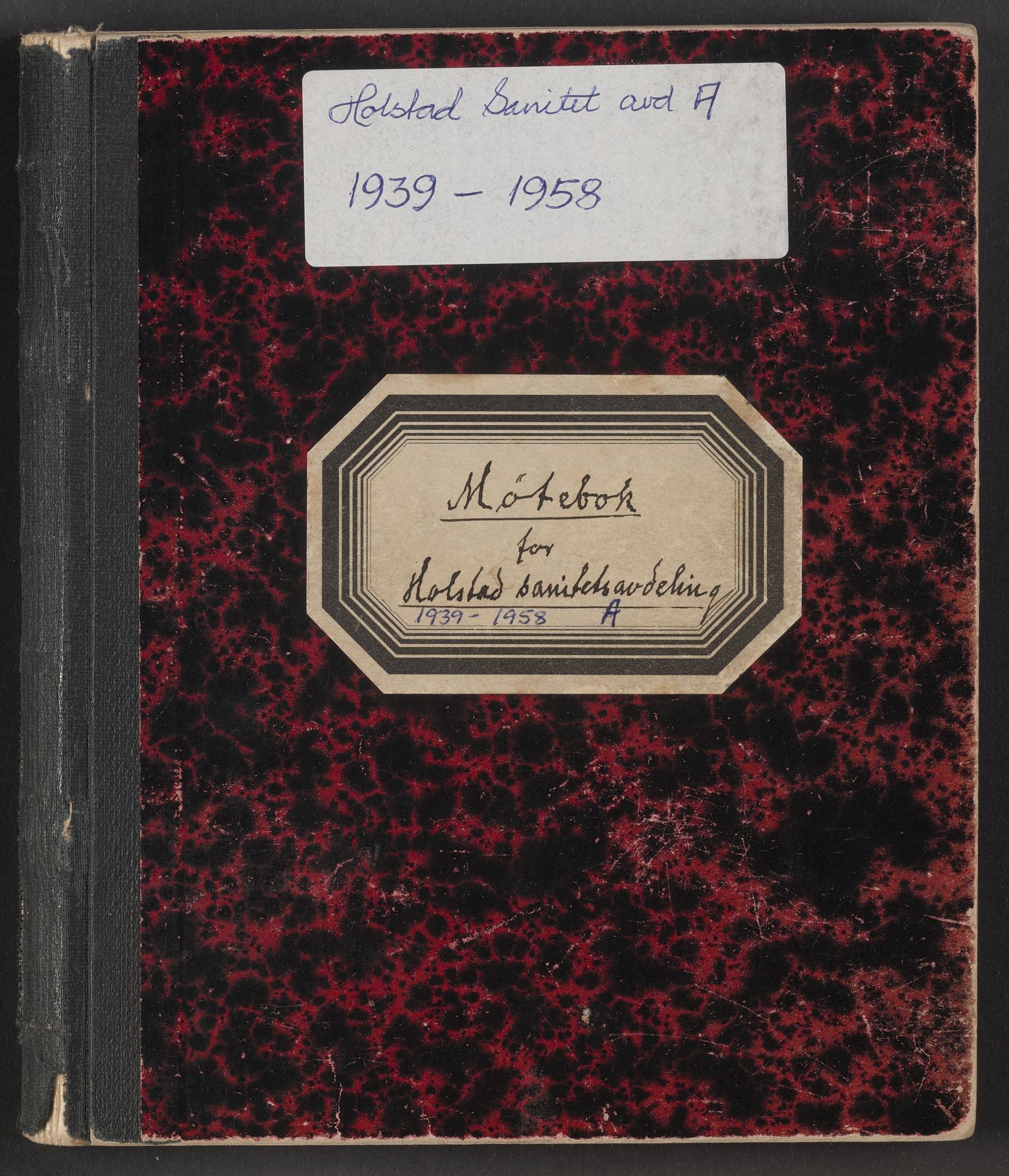 Holstad sanitetslag avd A, IKAM/P-00400/A/Ac/L0001/0002: Møtebøker og årsmeldinger / Møtebok og årsmeldinger, 1939-1958