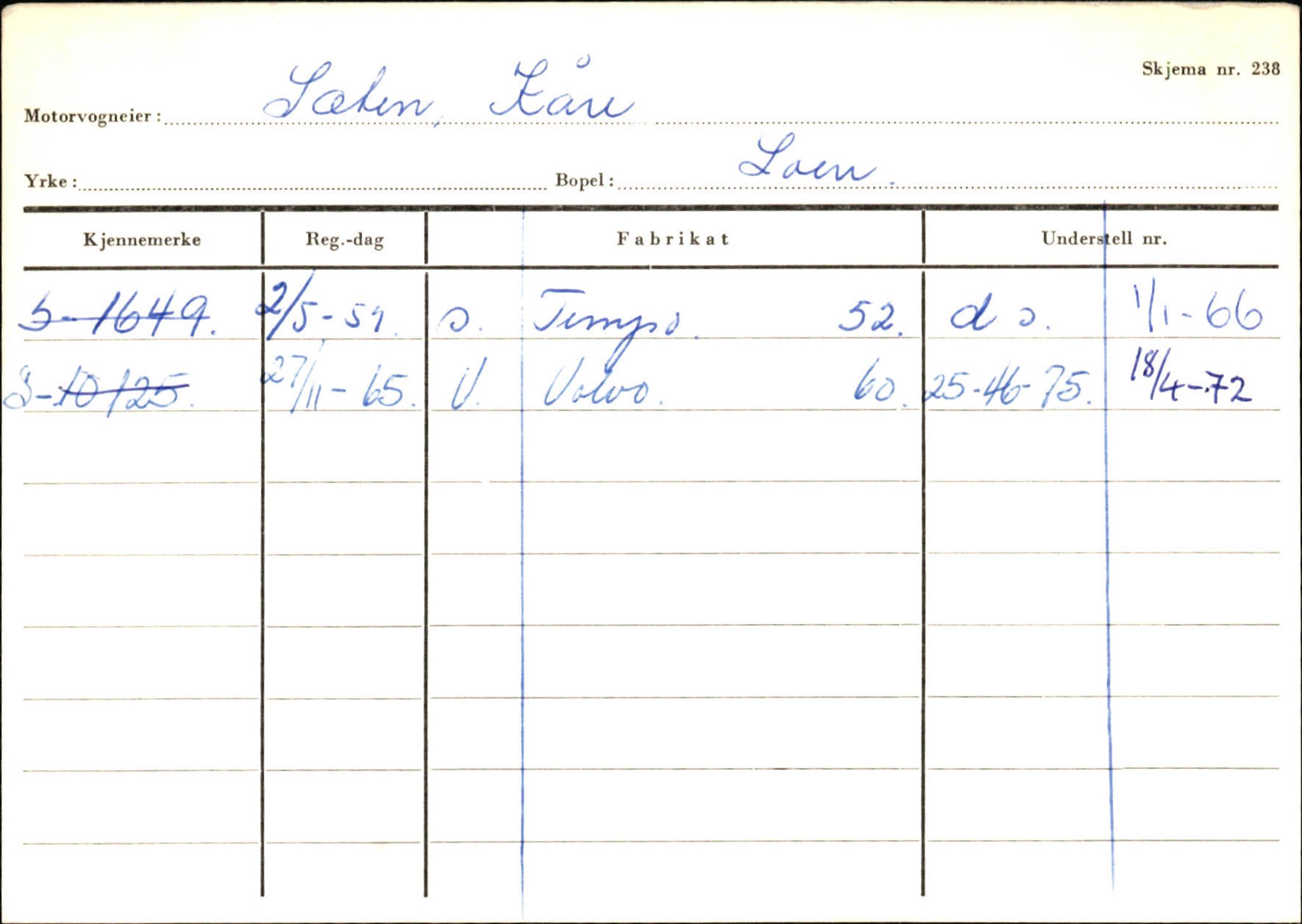 Statens vegvesen, Sogn og Fjordane vegkontor, AV/SAB-A-5301/4/F/L0131: Eigarregister Høyanger P-Å. Stryn S-Å, 1945-1975, p. 1759