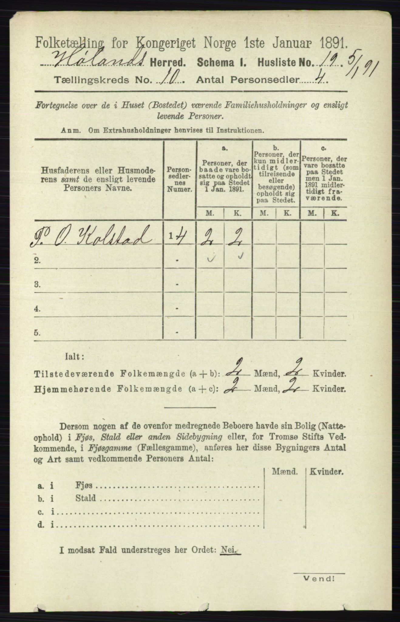 RA, 1891 census for 0221 Høland, 1891, p. 6523