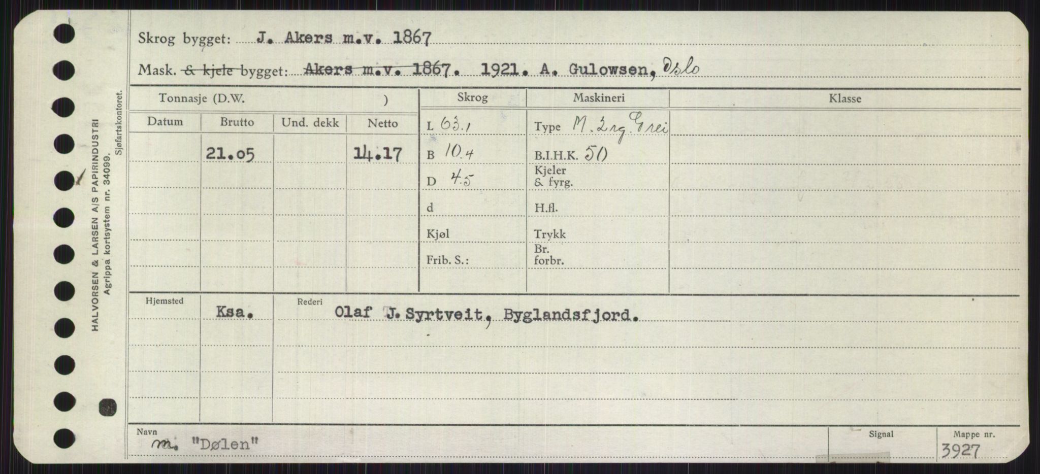 Sjøfartsdirektoratet med forløpere, Skipsmålingen, AV/RA-S-1627/H/Ha/L0001/0002: Fartøy, A-Eig / Fartøy Bjør-Eig, p. 943