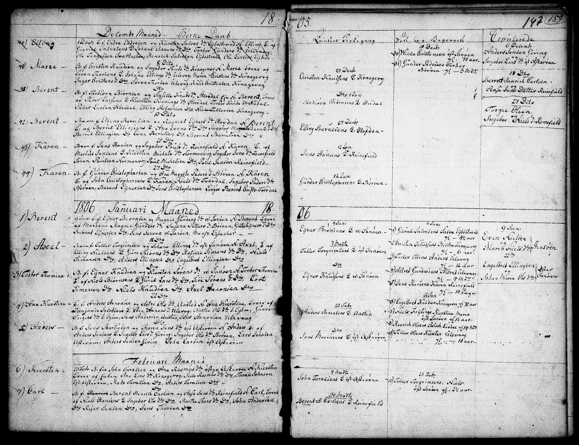 Dypvåg sokneprestkontor, AV/SAK-1111-0007/F/Fb/Fba/L0007: Parish register (copy) no. B 7, 1762-1810, p. 147