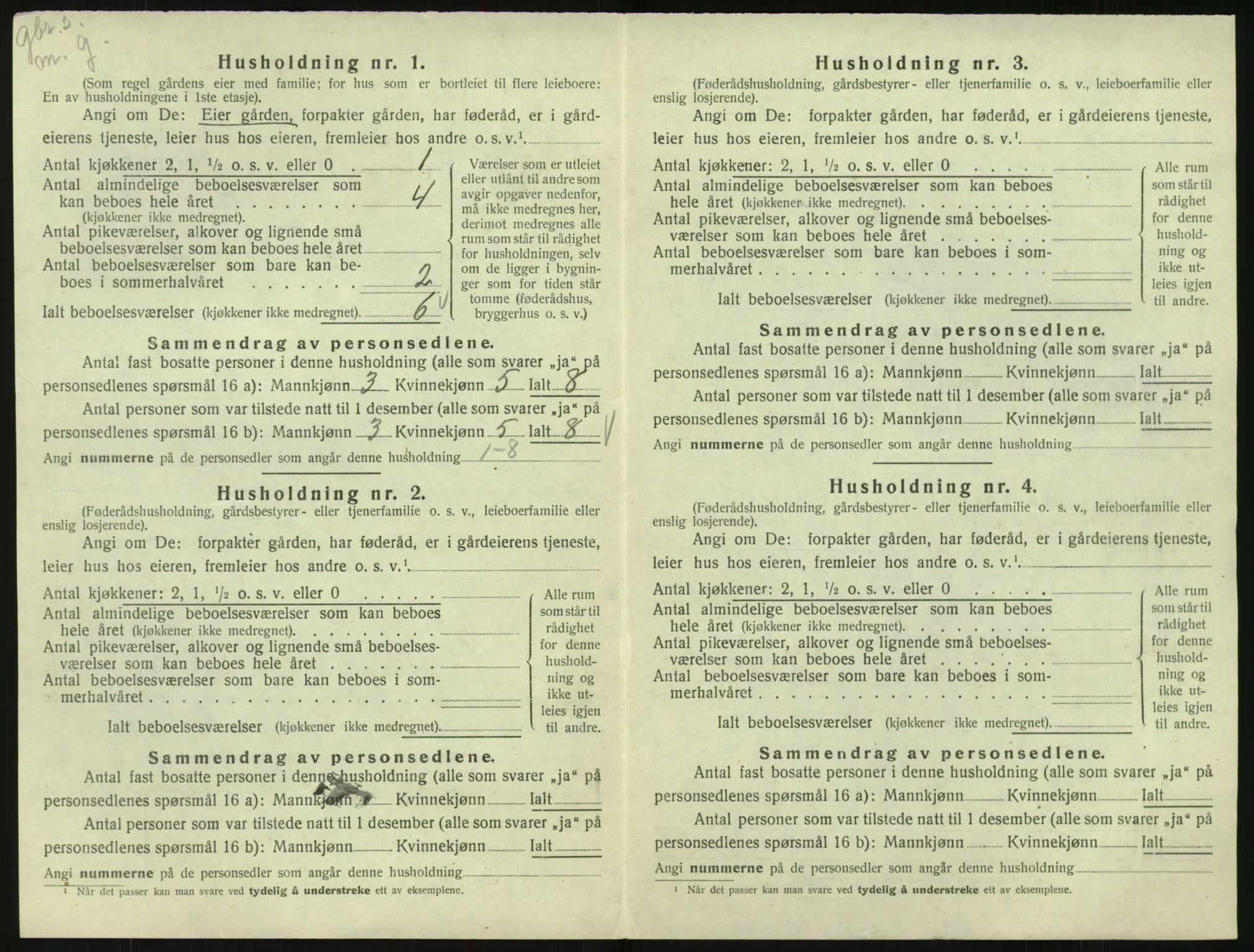 SAK, 1920 census for Greipstad, 1920, p. 45