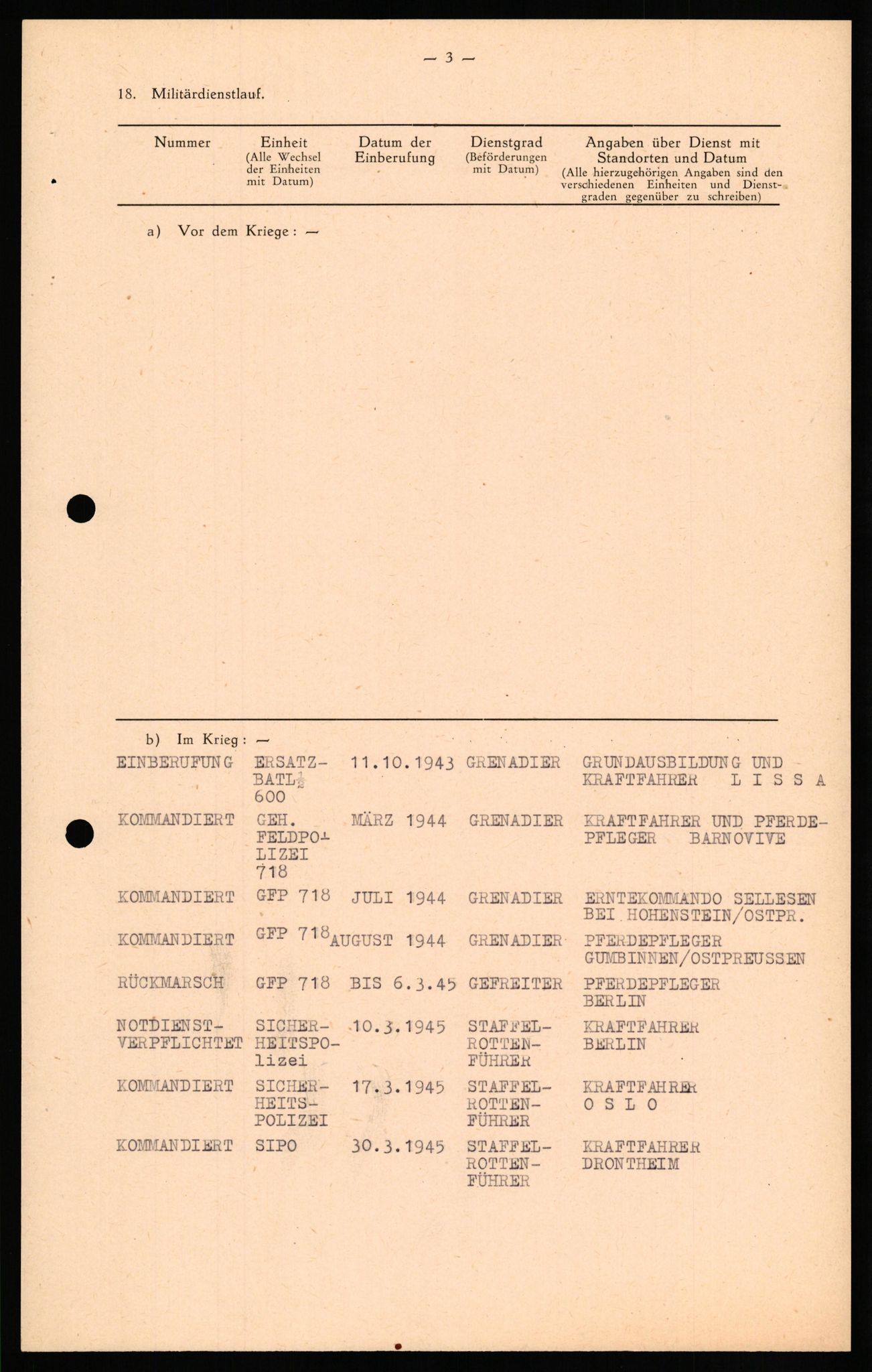 Forsvaret, Forsvarets overkommando II, AV/RA-RAFA-3915/D/Db/L0030: CI Questionaires. Tyske okkupasjonsstyrker i Norge. Tyskere., 1945-1946, p. 402