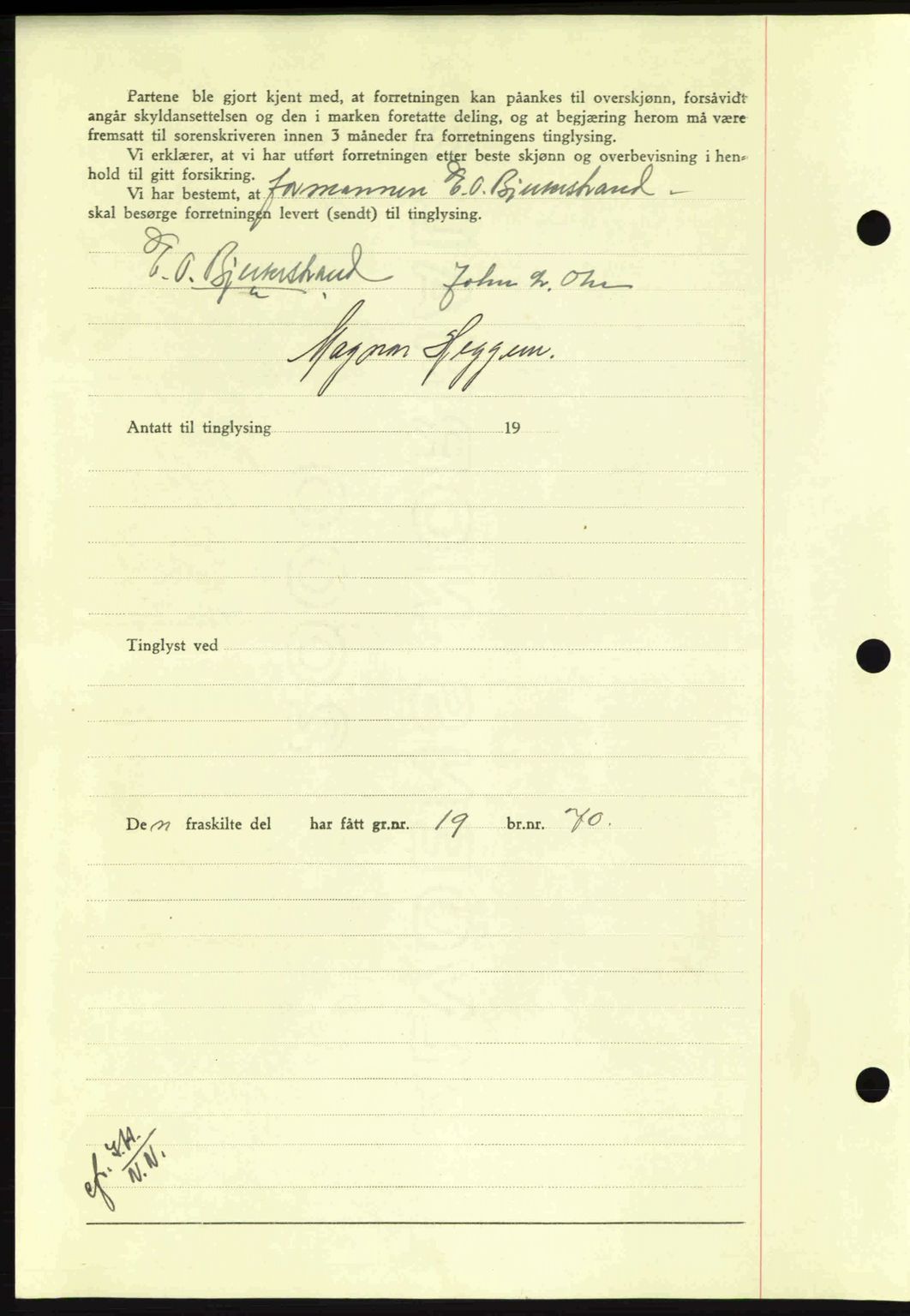 Nordmøre sorenskriveri, AV/SAT-A-4132/1/2/2Ca: Mortgage book no. A94, 1942-1943, Diary no: : 2817/1942