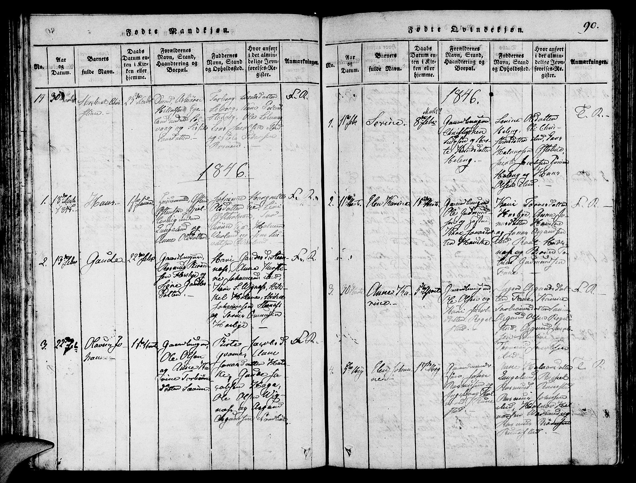 Finnøy sokneprestkontor, SAST/A-101825/H/Ha/Haa/L0006: Parish register (official) no. A 6, 1816-1846, p. 90
