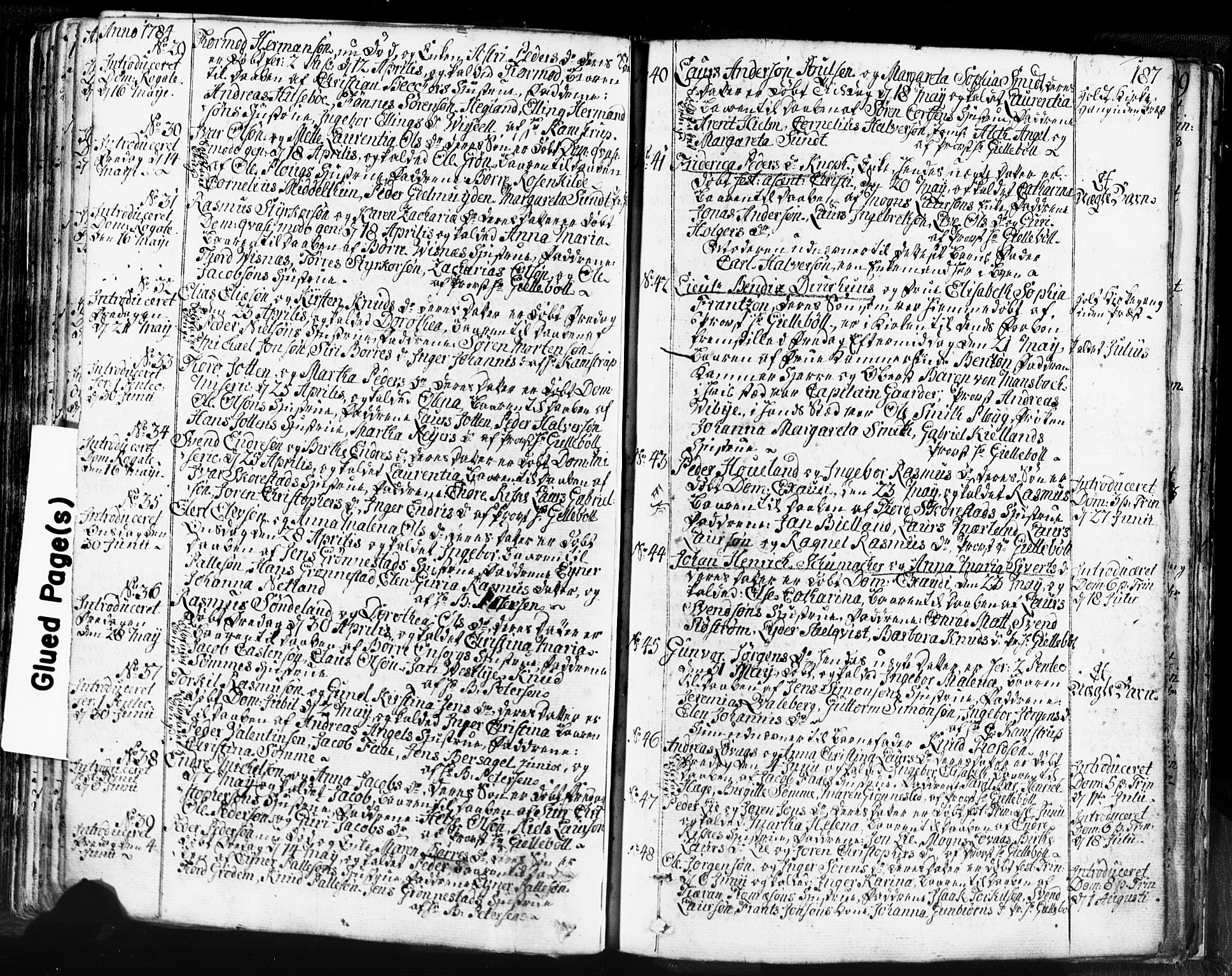 Domkirken sokneprestkontor, SAST/A-101812/001/30/30BB/L0004: Parish register (copy) no. B 4, 1752-1790, p. 187