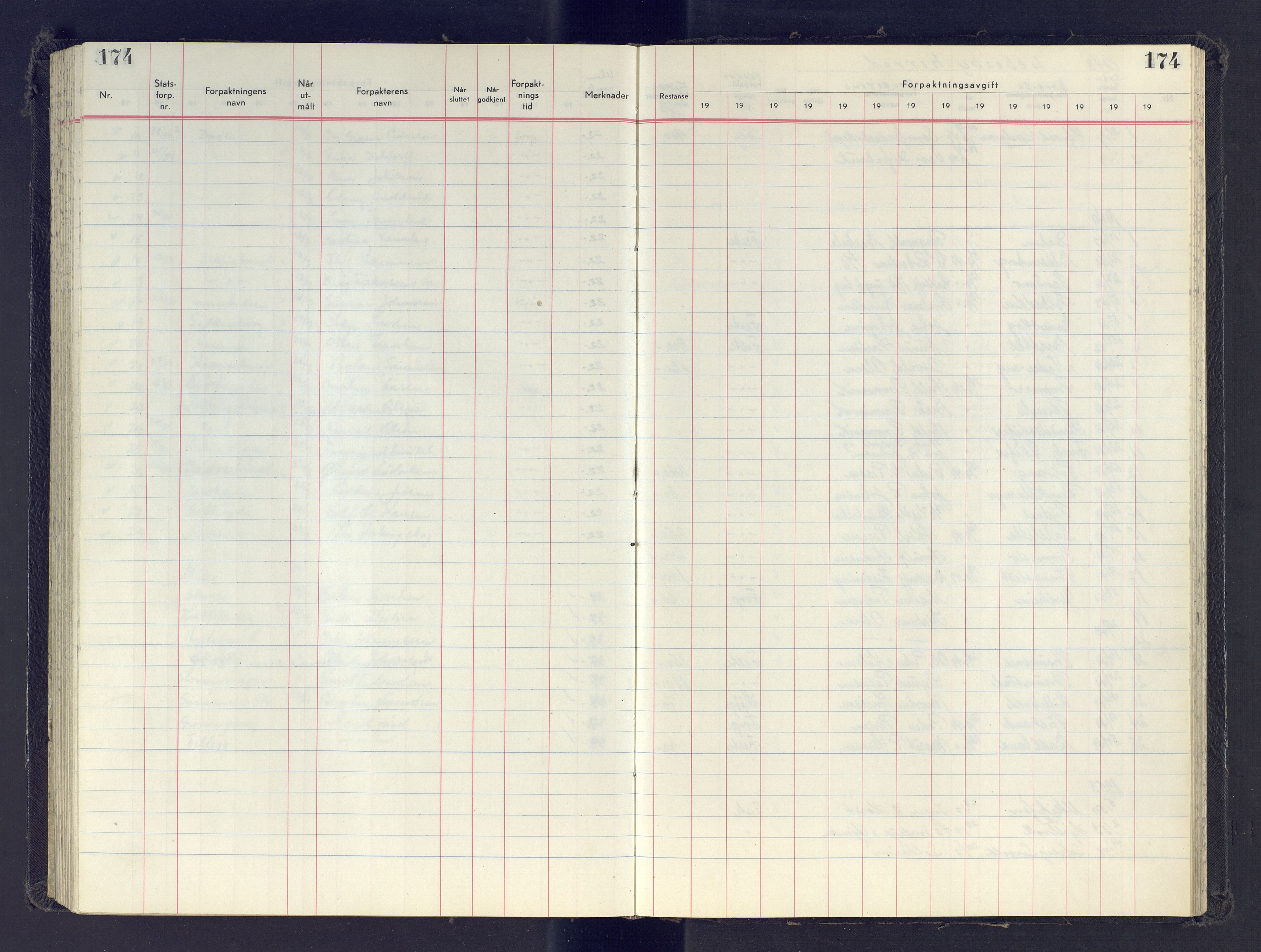 Finnmark jordsalgskommisjon/jordsalgskontor og Statskog SF Finnmark jordsalgskontor, AV/SATØ-S-1443/J/Jb/L0001: Protokoll for salg og forpaktning, 1948-1958, p. 174