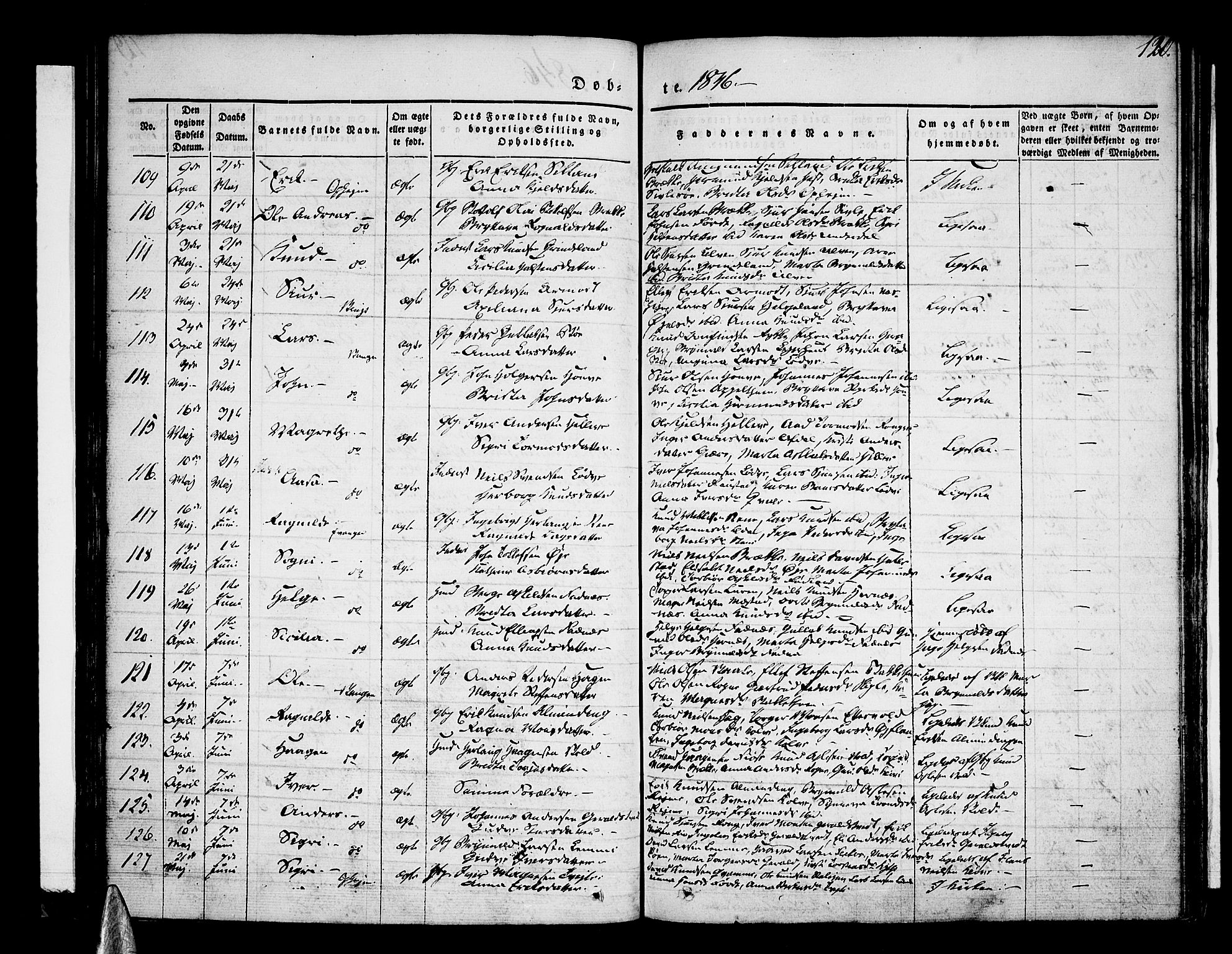 Voss sokneprestembete, AV/SAB-A-79001/H/Haa: Parish register (official) no. A 13, 1836-1851, p. 120