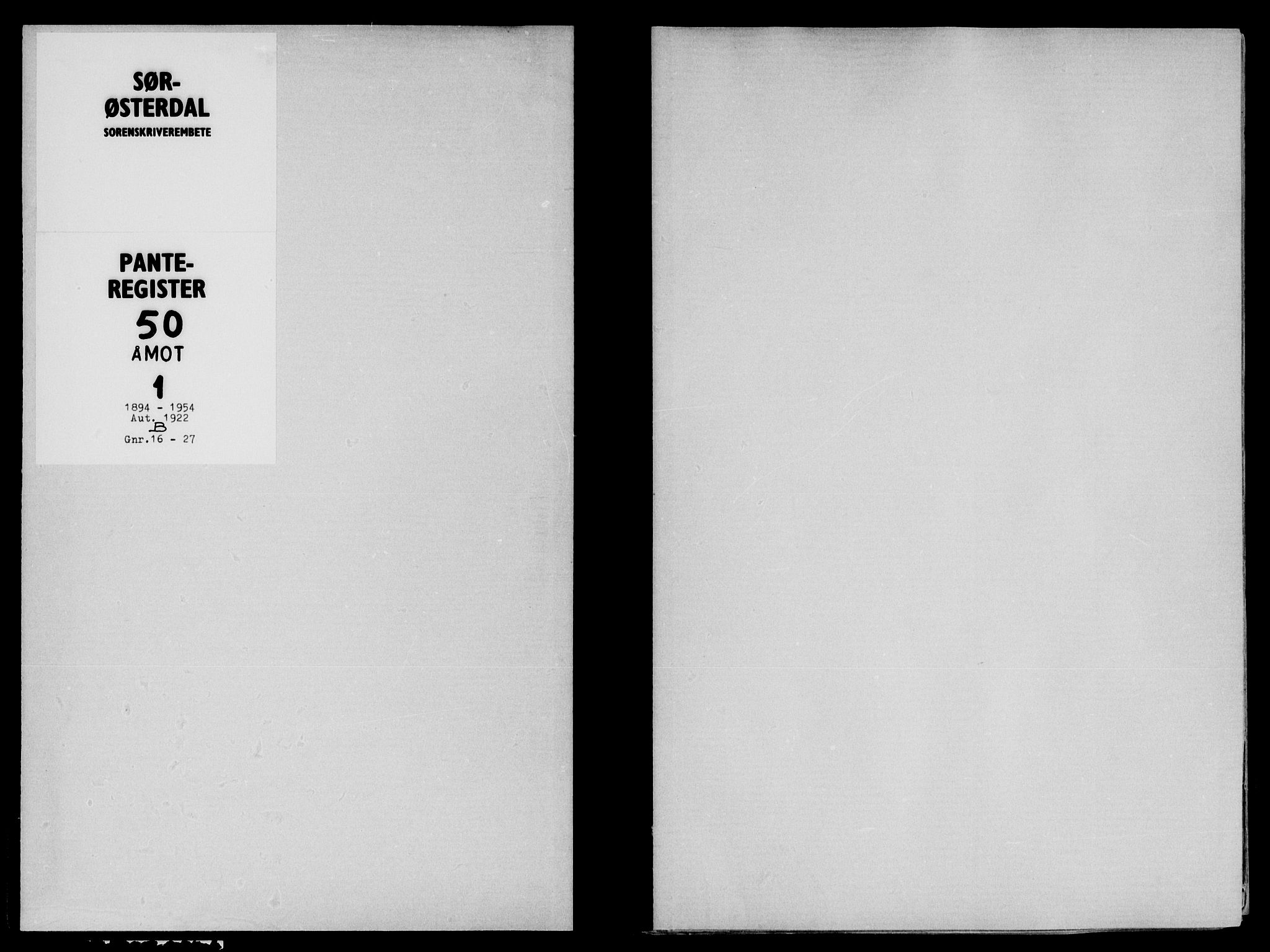 Sør-Østerdal sorenskriveri, SAH/TING-018/H/Ha/Hac/L0050B: Mortgage register no. 1B, 1894-1954