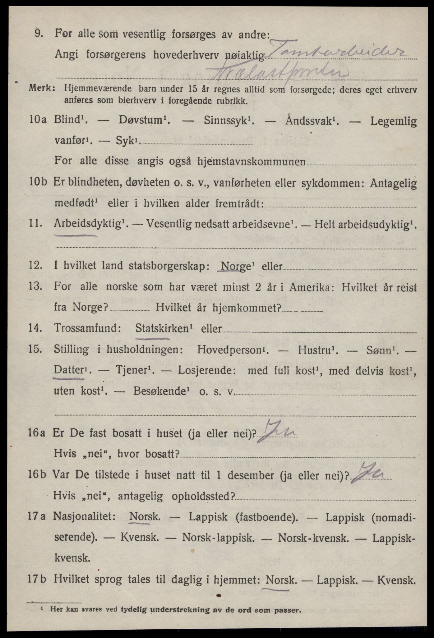 SAT, 1920 census for Malvik, 1920, p. 6247