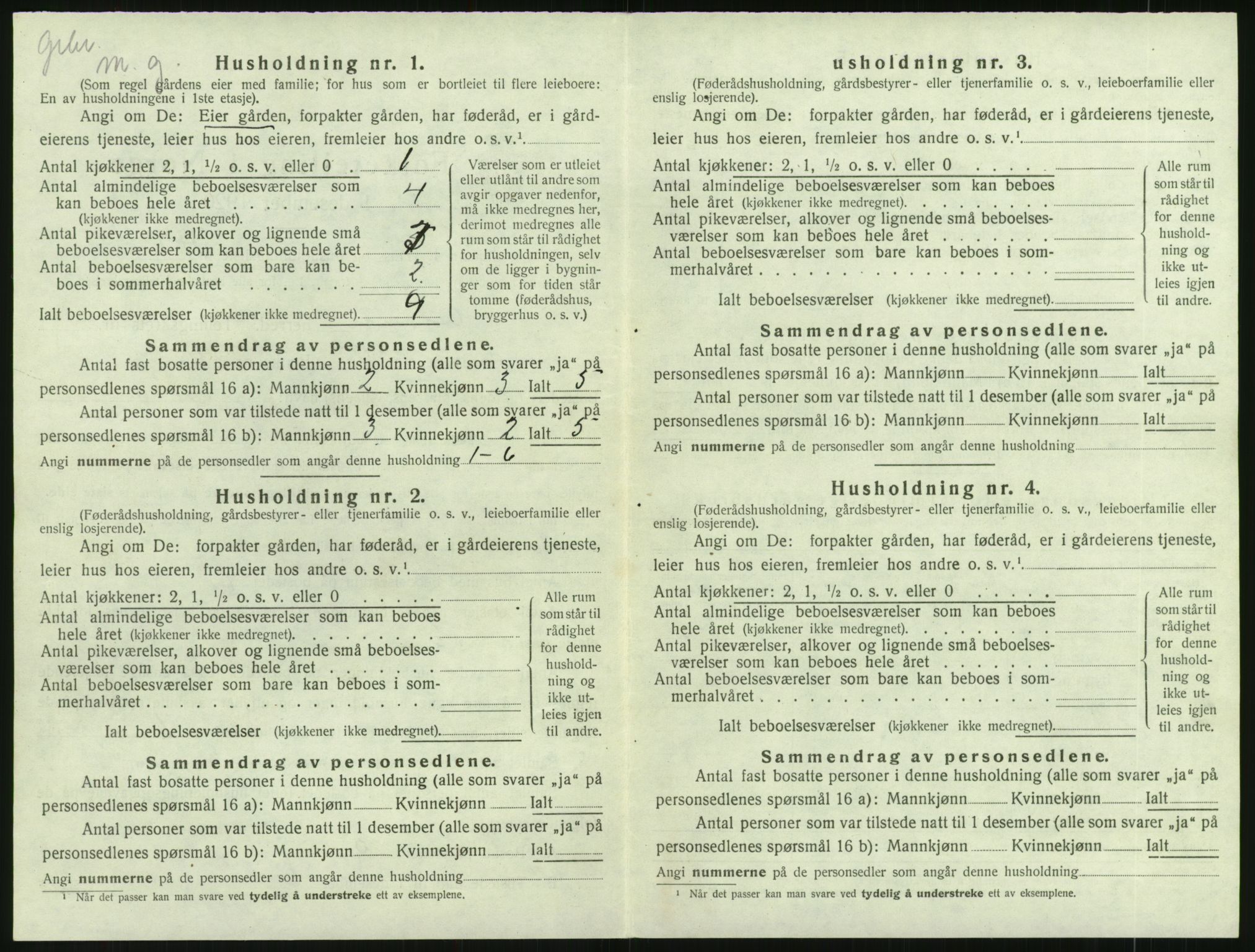 SAK, 1920 census for Åmli, 1920, p. 232