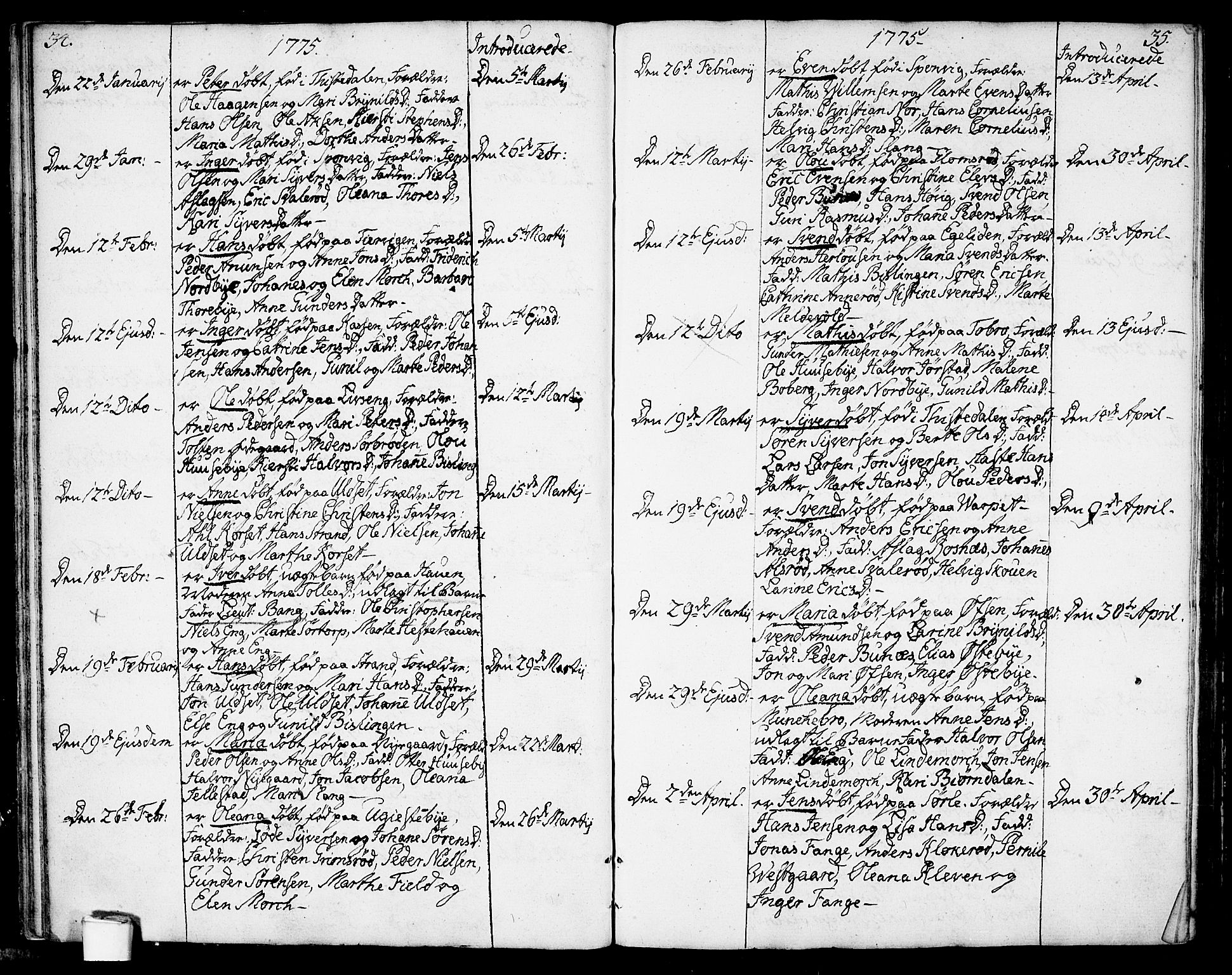 Berg prestekontor Kirkebøker, SAO/A-10902/F/Fa/L0001: Parish register (official) no. I 1, 1770-1814, p. 34-35