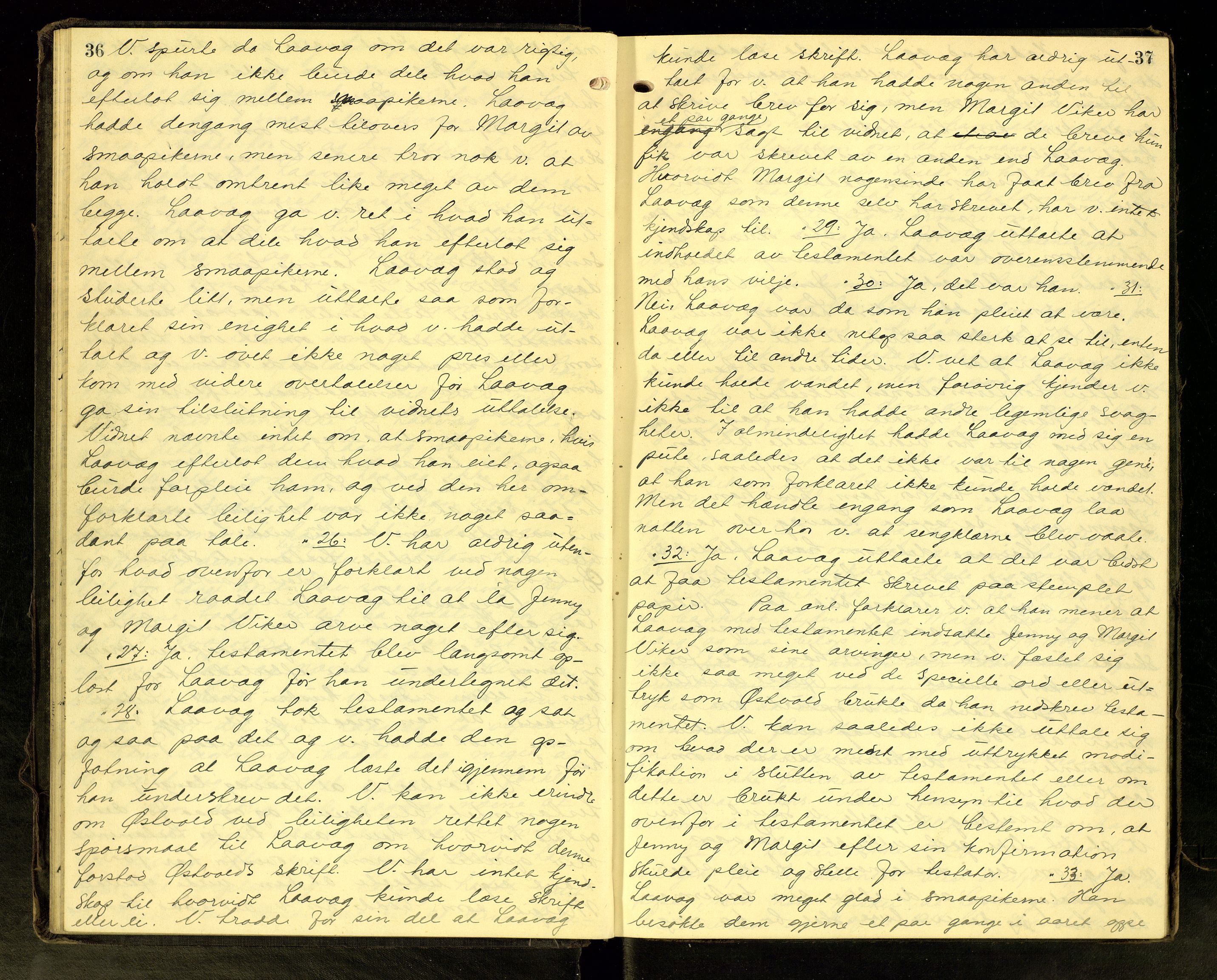 Hadeland og Land tingrett, AV/SAH-TING-010/G/Gc/L0056: Ekstrarettsprotokoll, 1916-1918, p. 36-37