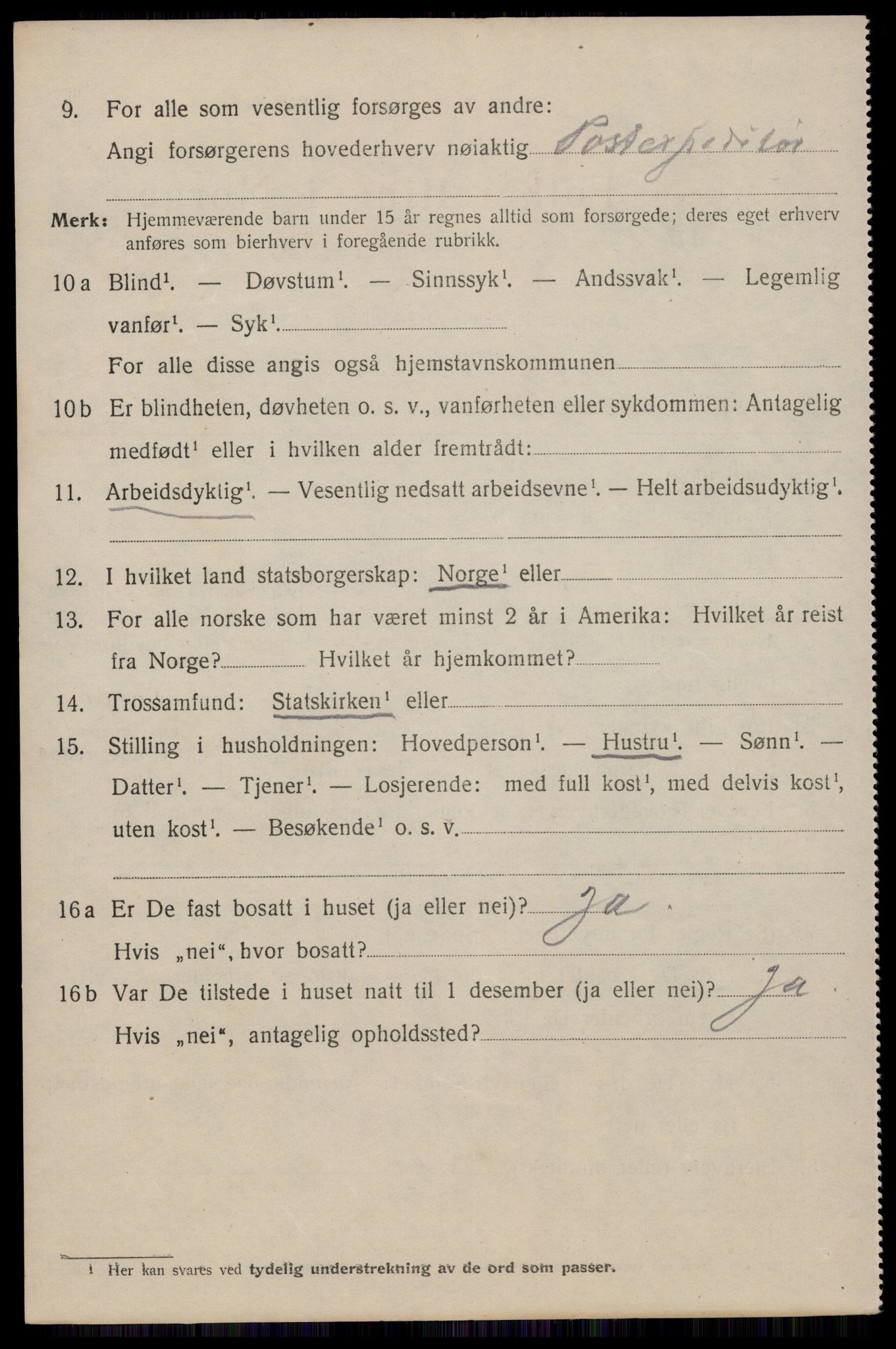 SAST, 1920 census for Sandnes, 1920, p. 5793