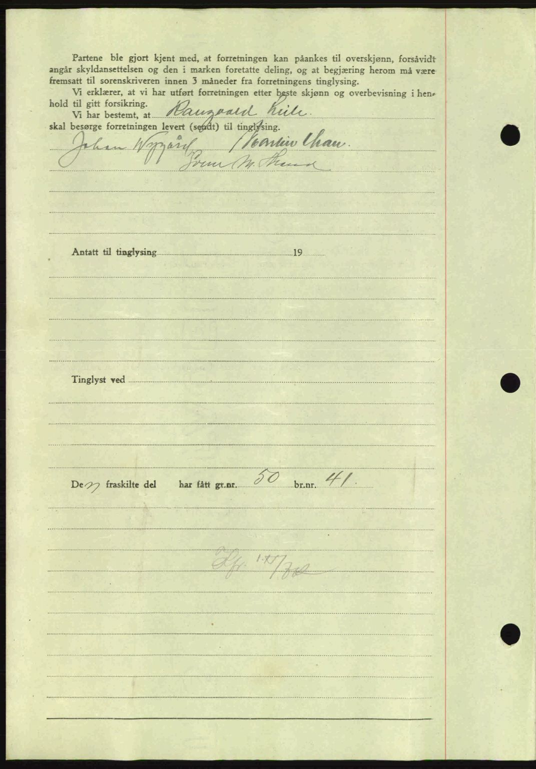 Nordmøre sorenskriveri, AV/SAT-A-4132/1/2/2Ca: Mortgage book no. A97, 1944-1944, Diary no: : 131/1944