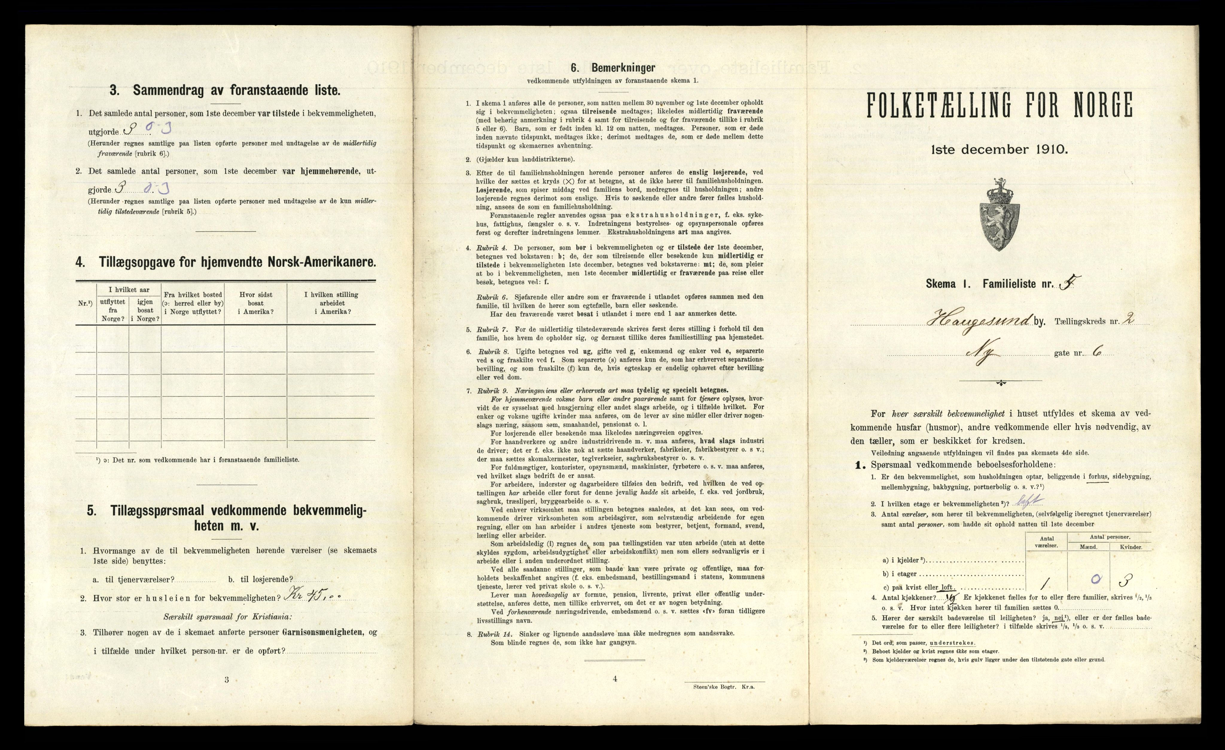 RA, 1910 census for Haugesund, 1910, p. 1424