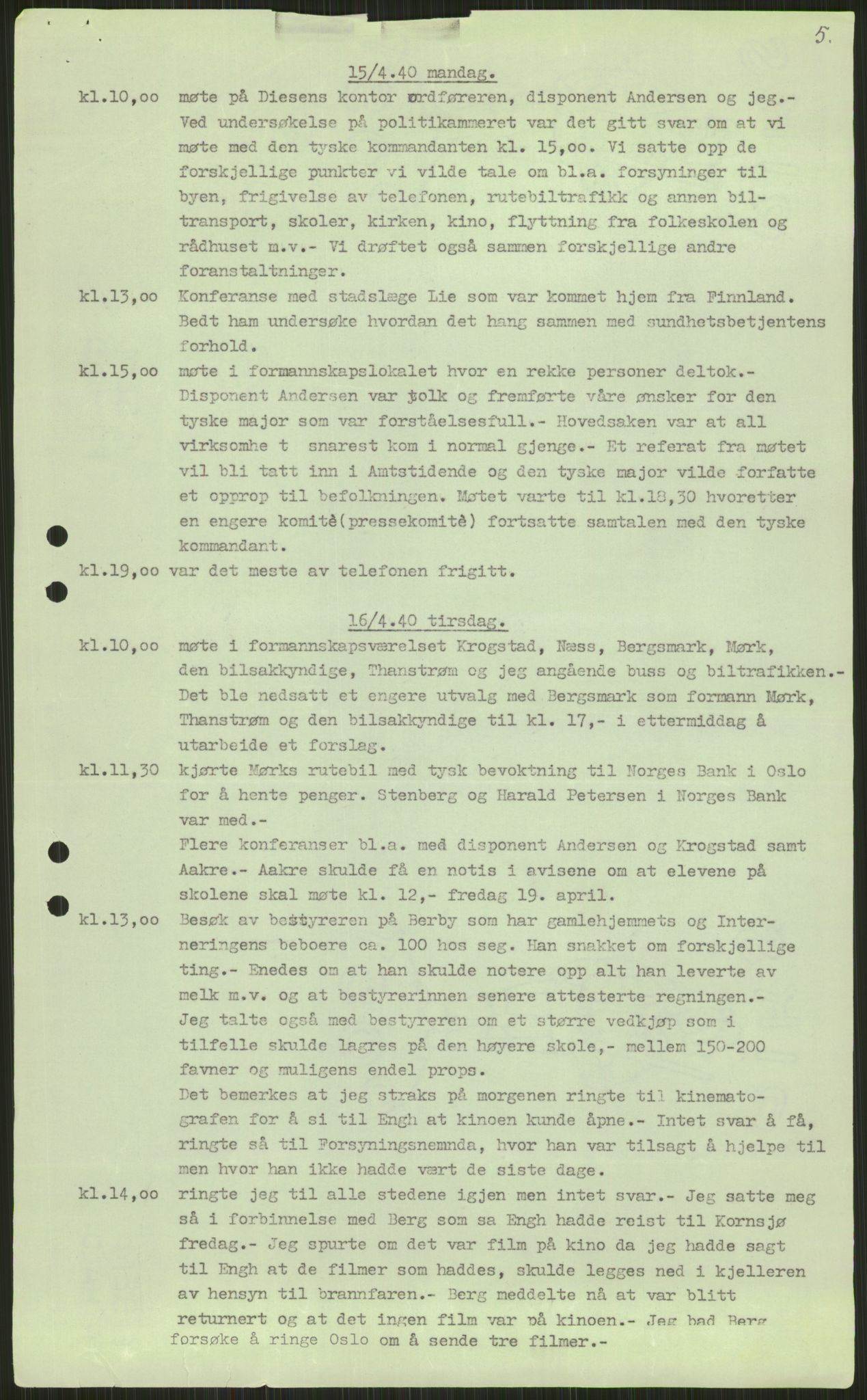 Forsvaret, Forsvarets krigshistoriske avdeling, AV/RA-RAFA-2017/Y/Ya/L0013: II-C-11-31 - Fylkesmenn.  Rapporter om krigsbegivenhetene 1940., 1940, p. 71