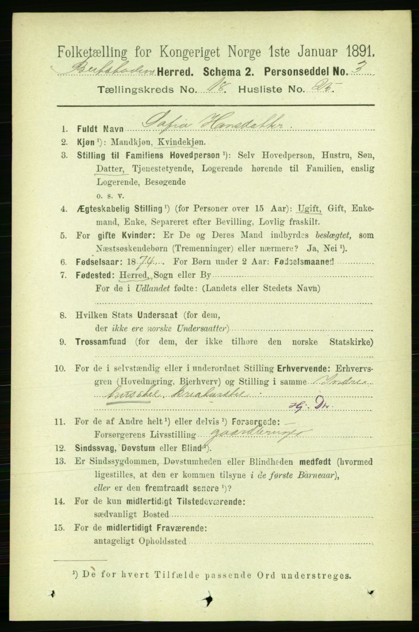 RA, 1891 census for 1727 Beitstad, 1891, p. 4767