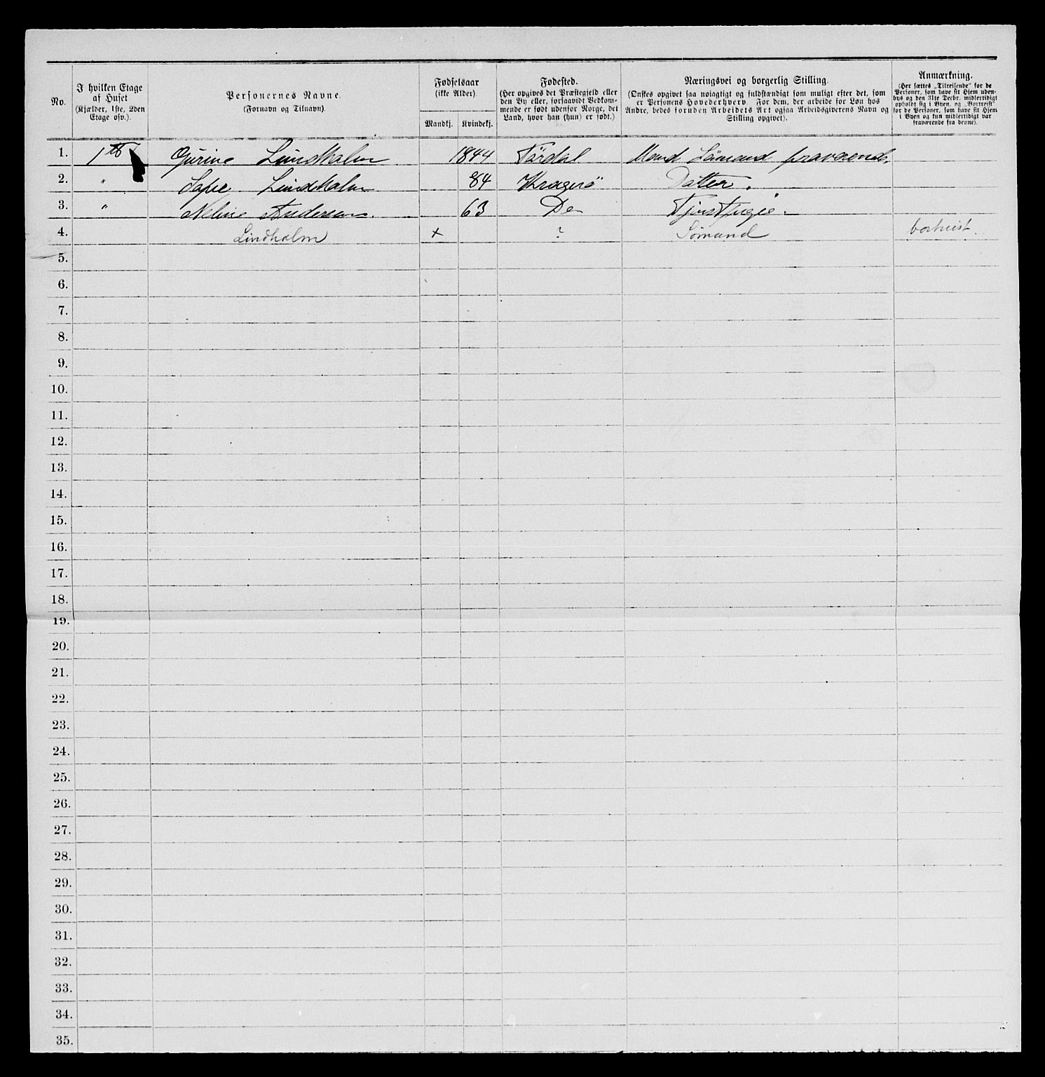 SAKO, 1885 census for 0801 Kragerø, 1885, p. 766