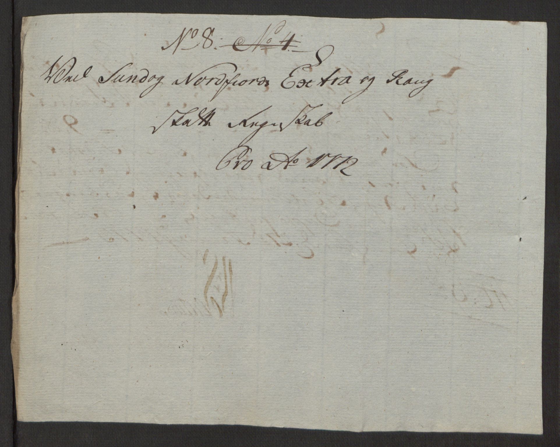 Rentekammeret inntil 1814, Reviderte regnskaper, Fogderegnskap, AV/RA-EA-4092/R53/L3551: Ekstraskatten Sunn- og Nordfjord, 1772, p. 44