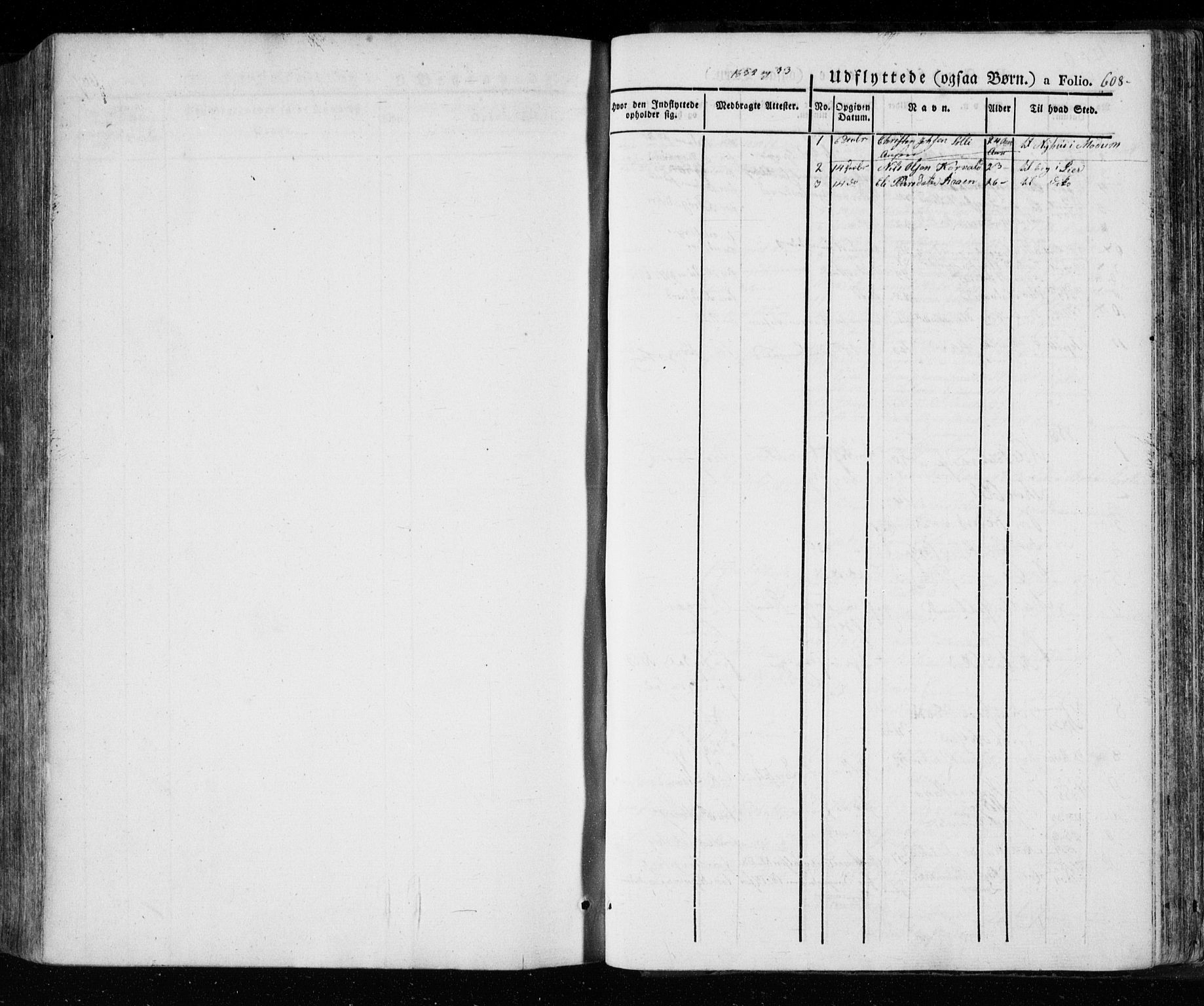Eiker kirkebøker, SAKO/A-4/F/Fa/L0013a: Parish register (official) no. I 13A, 1832-1845, p. 608