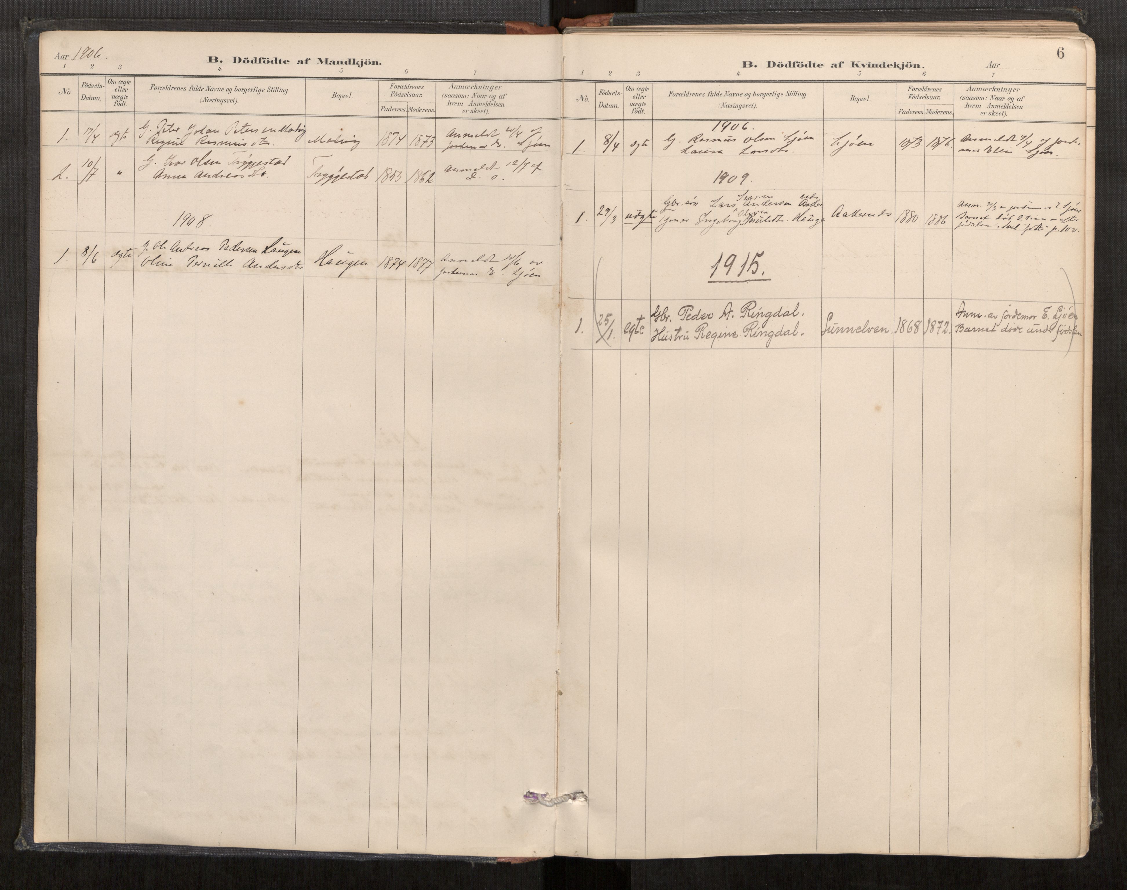 Sunnylven sokneprestkontor, SAT/A-1007: Parish register (official) no. 517A09, 1887-1910, p. 6