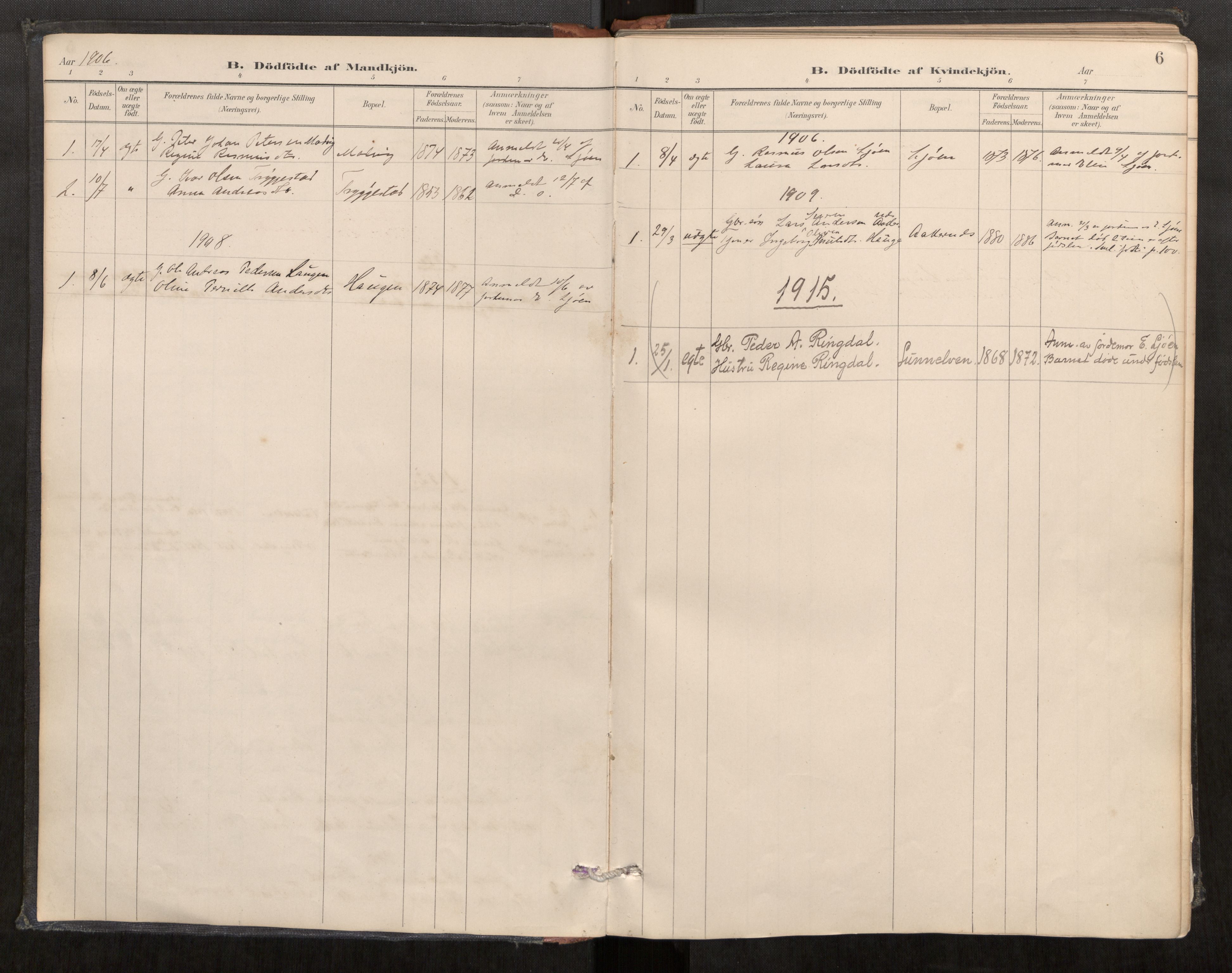 Sunnylven sokneprestkontor, AV/SAT-A-1007: Parish register (official) no. 517A09, 1887-1910, p. 6